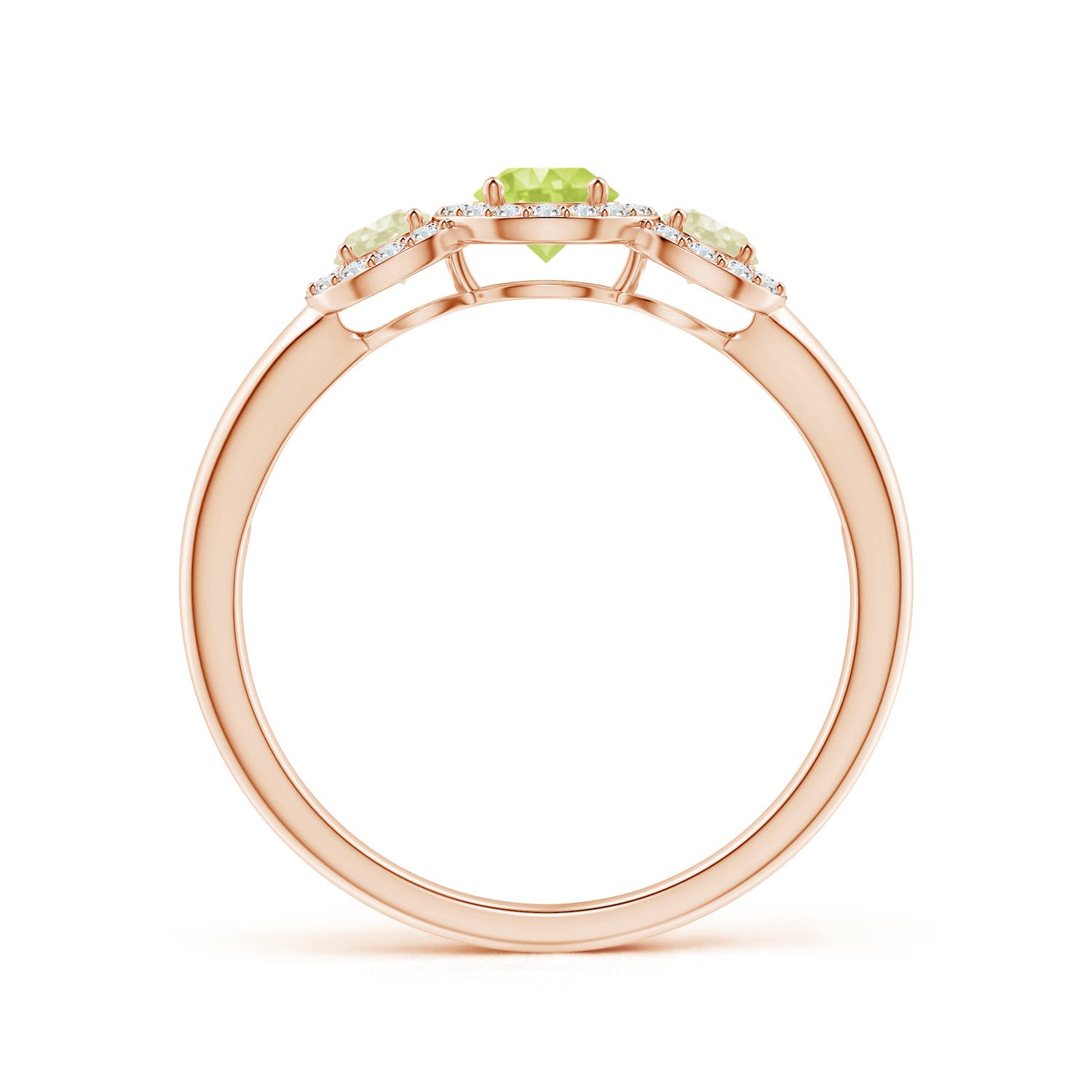 A - Peridot / 0.81 CT / 14 KT Rose Gold