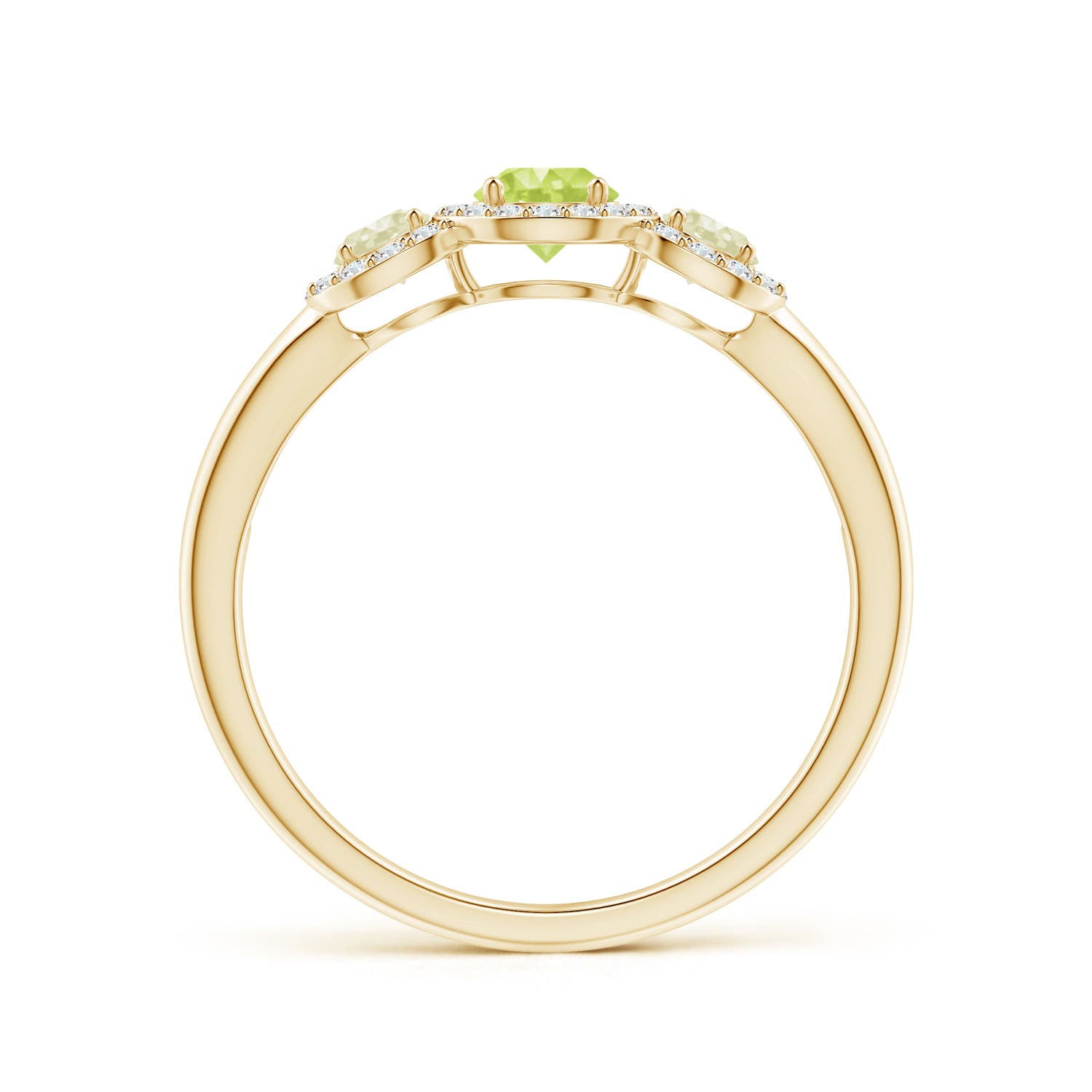 A - Peridot / 0.81 CT / 14 KT Yellow Gold