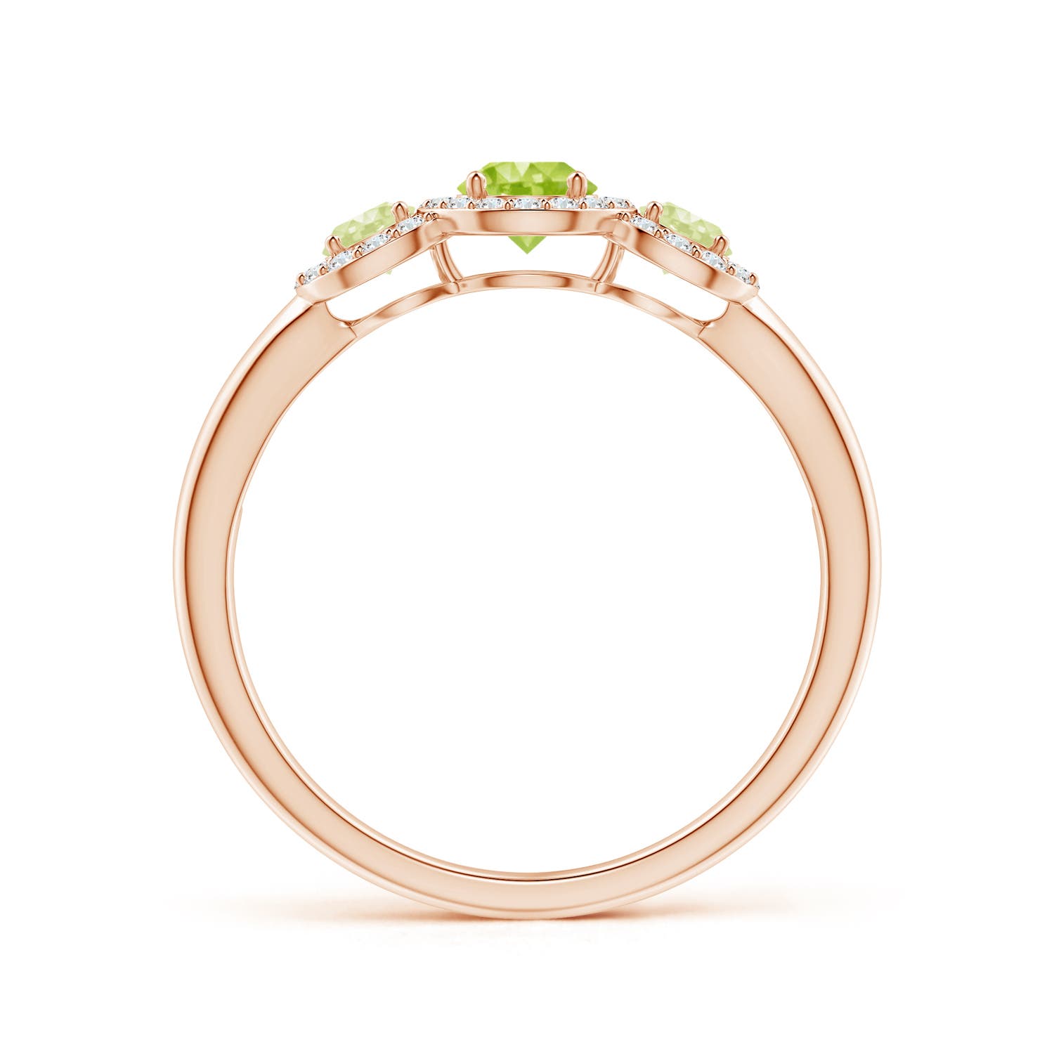 AA - Peridot / 0.81 CT / 14 KT Rose Gold