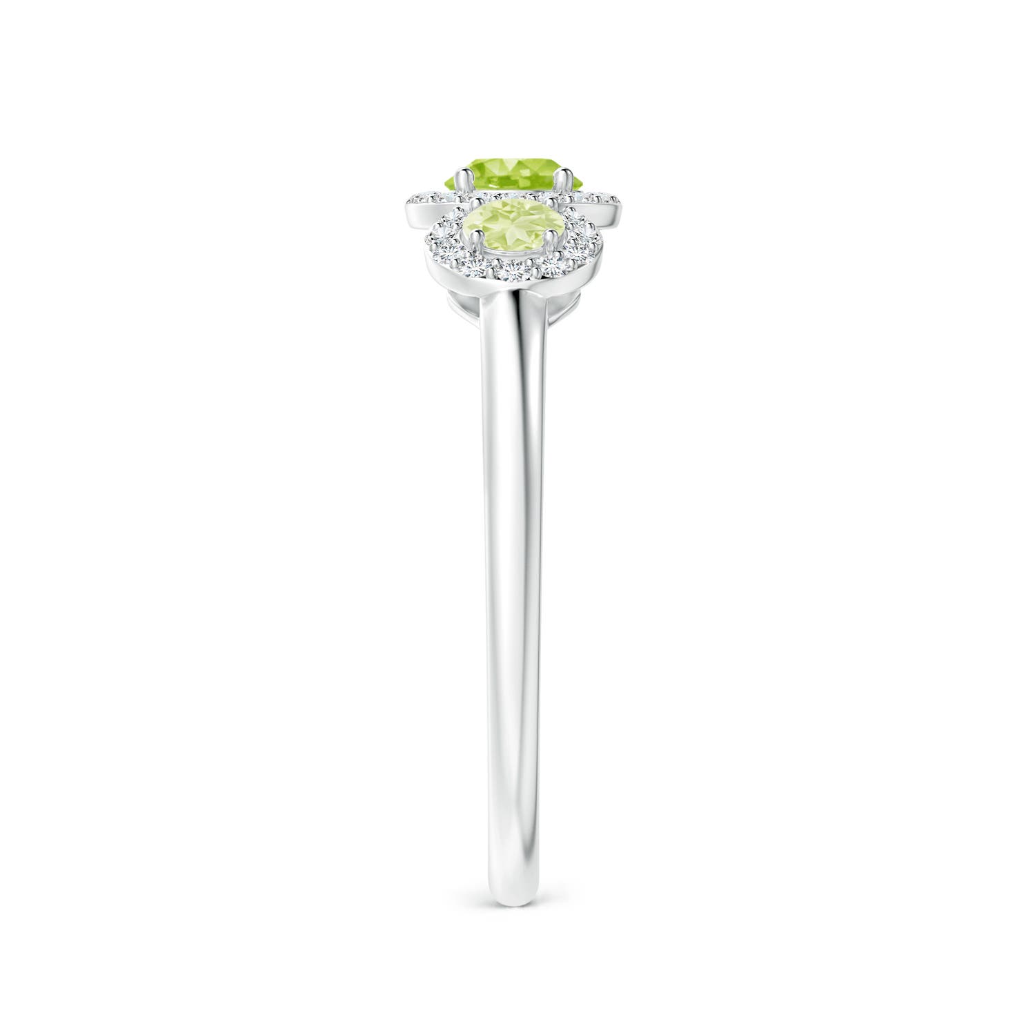 AA - Peridot / 0.81 CT / 14 KT White Gold