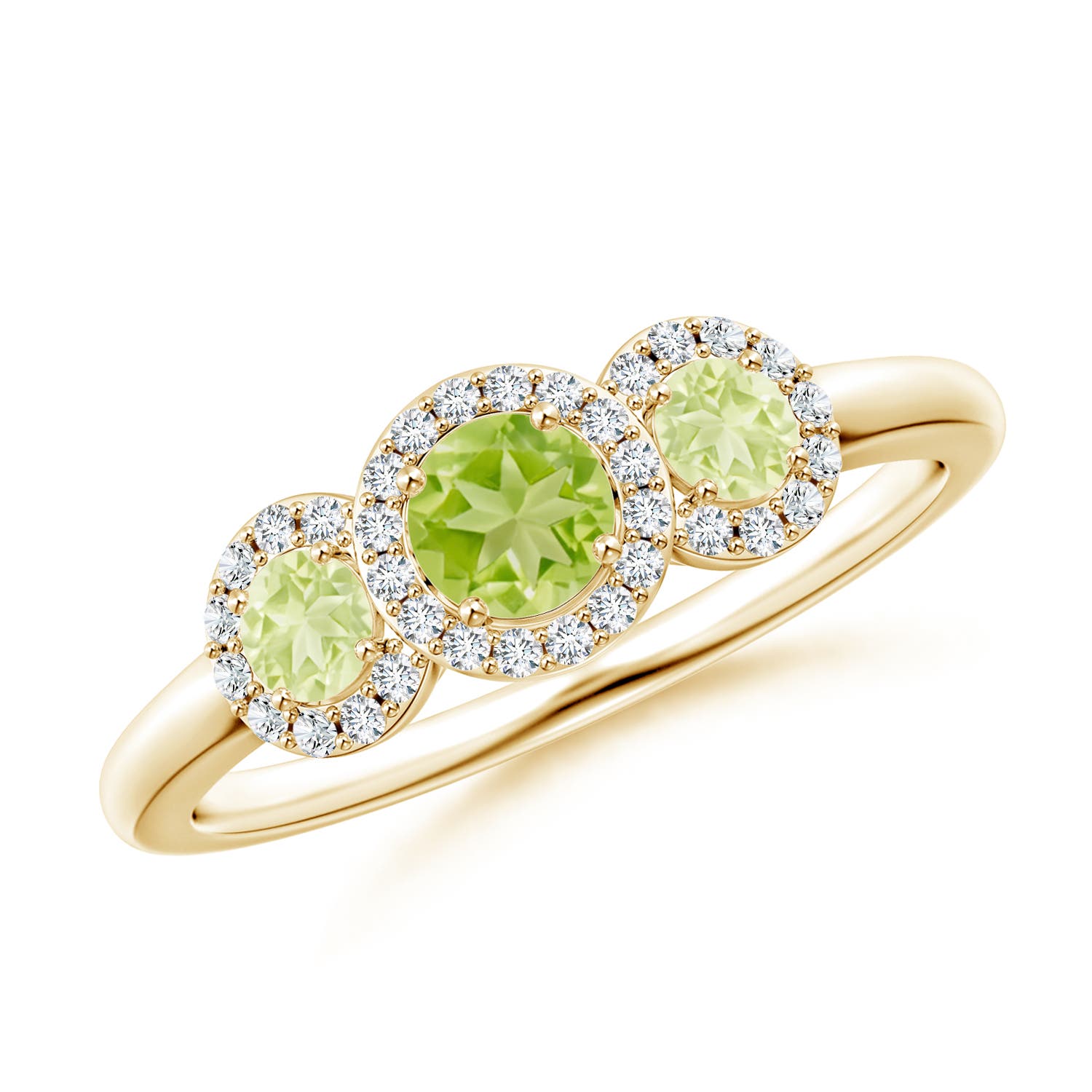 AA - Peridot / 0.81 CT / 14 KT Yellow Gold