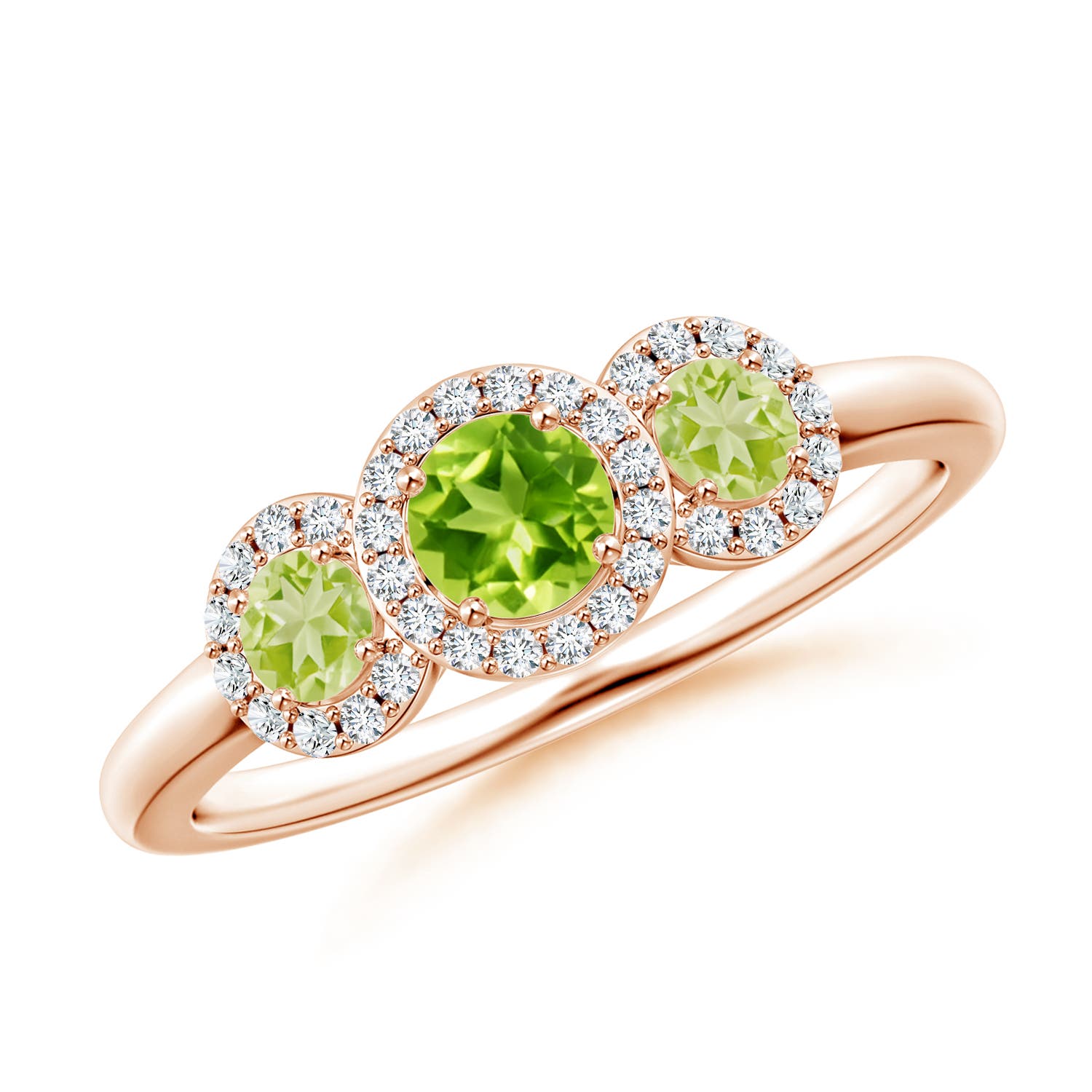 AAA - Peridot / 0.81 CT / 14 KT Rose Gold