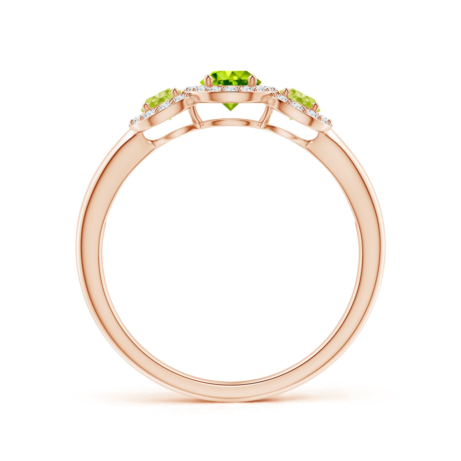 AAA - Peridot / 0.81 CT / 14 KT Rose Gold