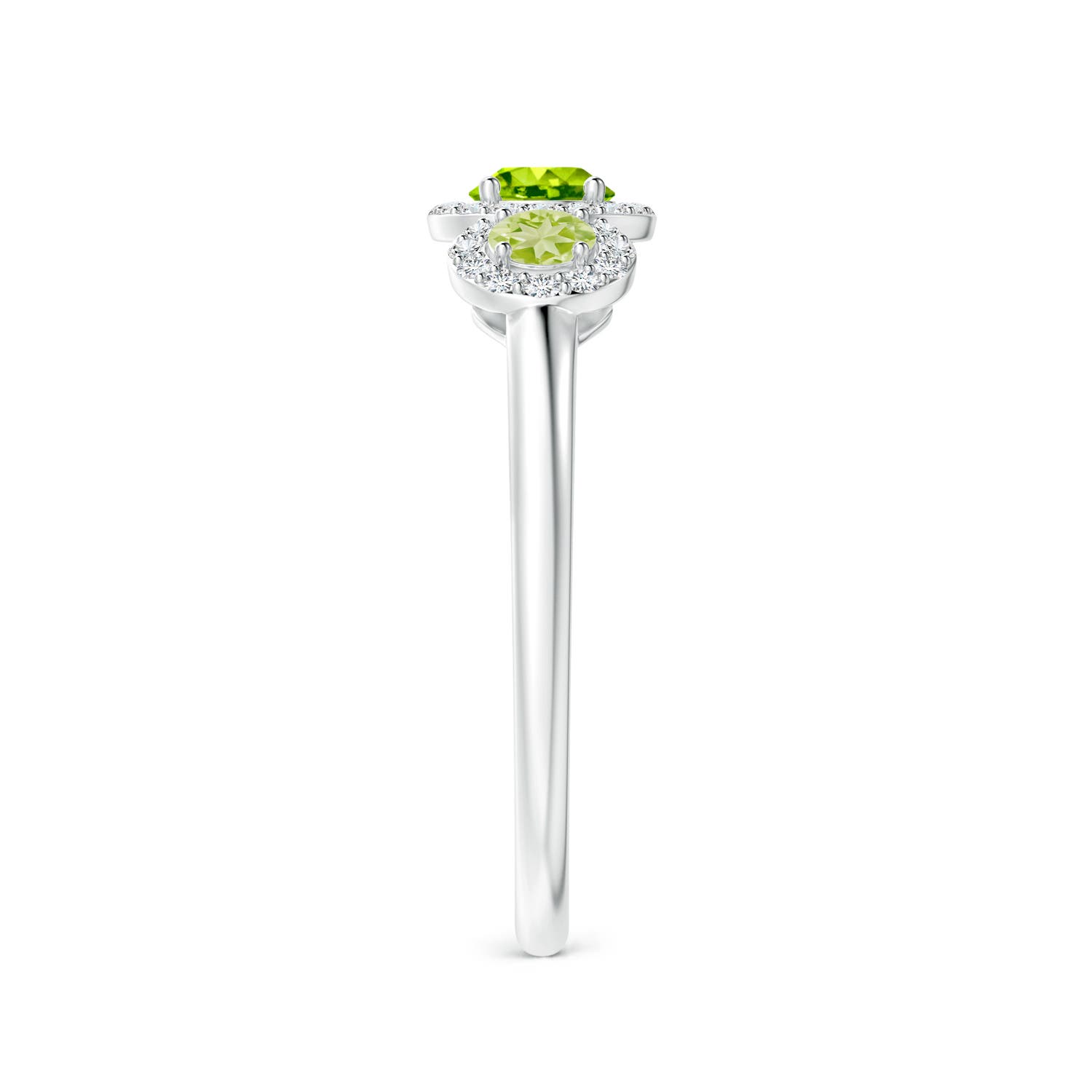 AAA - Peridot / 0.81 CT / 14 KT White Gold