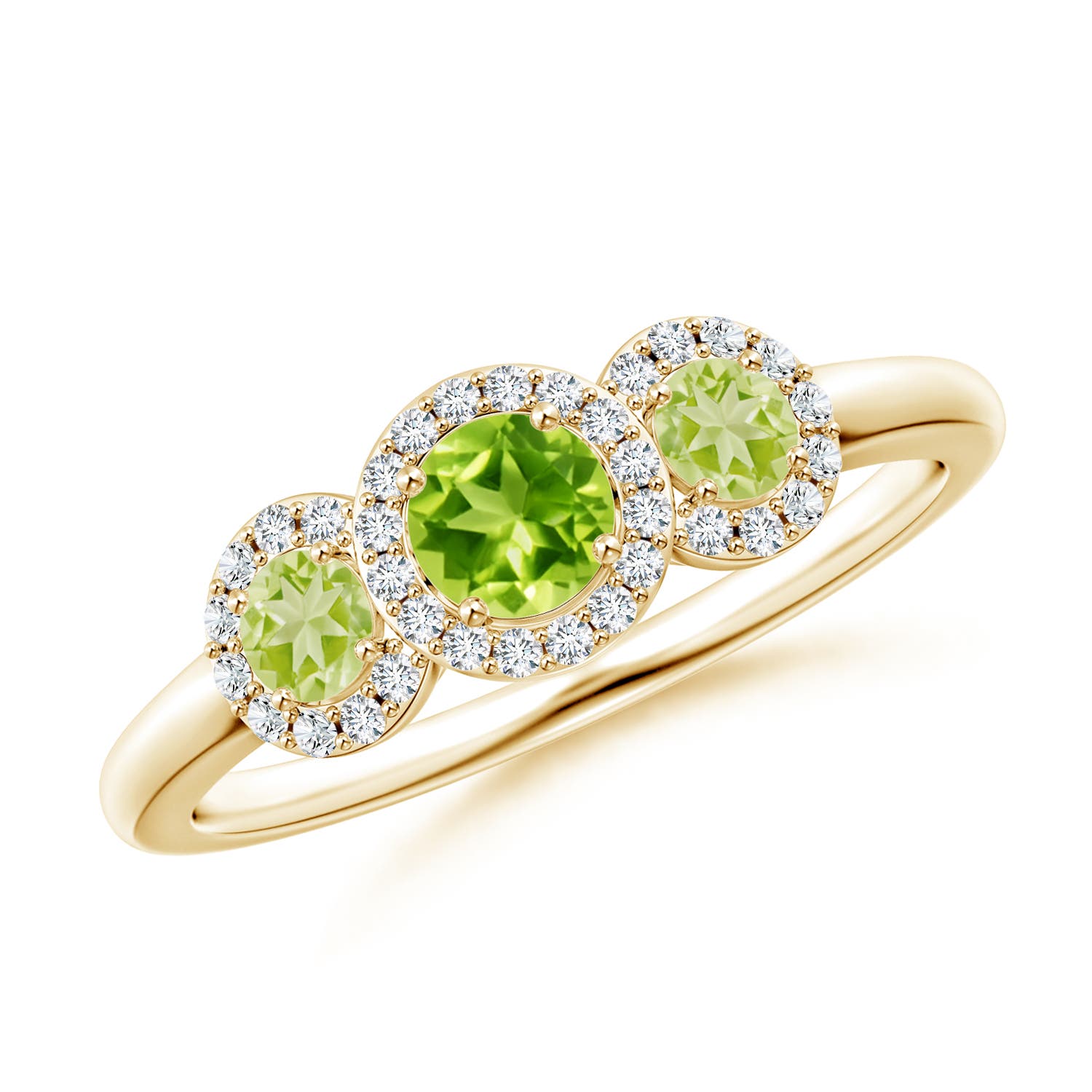 AAA - Peridot / 0.81 CT / 14 KT Yellow Gold