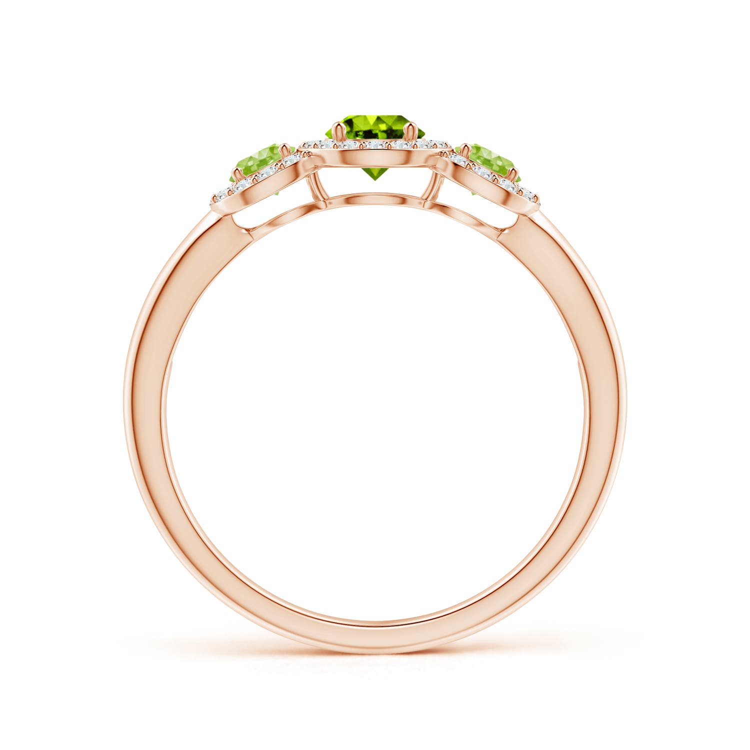 AAAA - Peridot / 0.81 CT / 14 KT Rose Gold