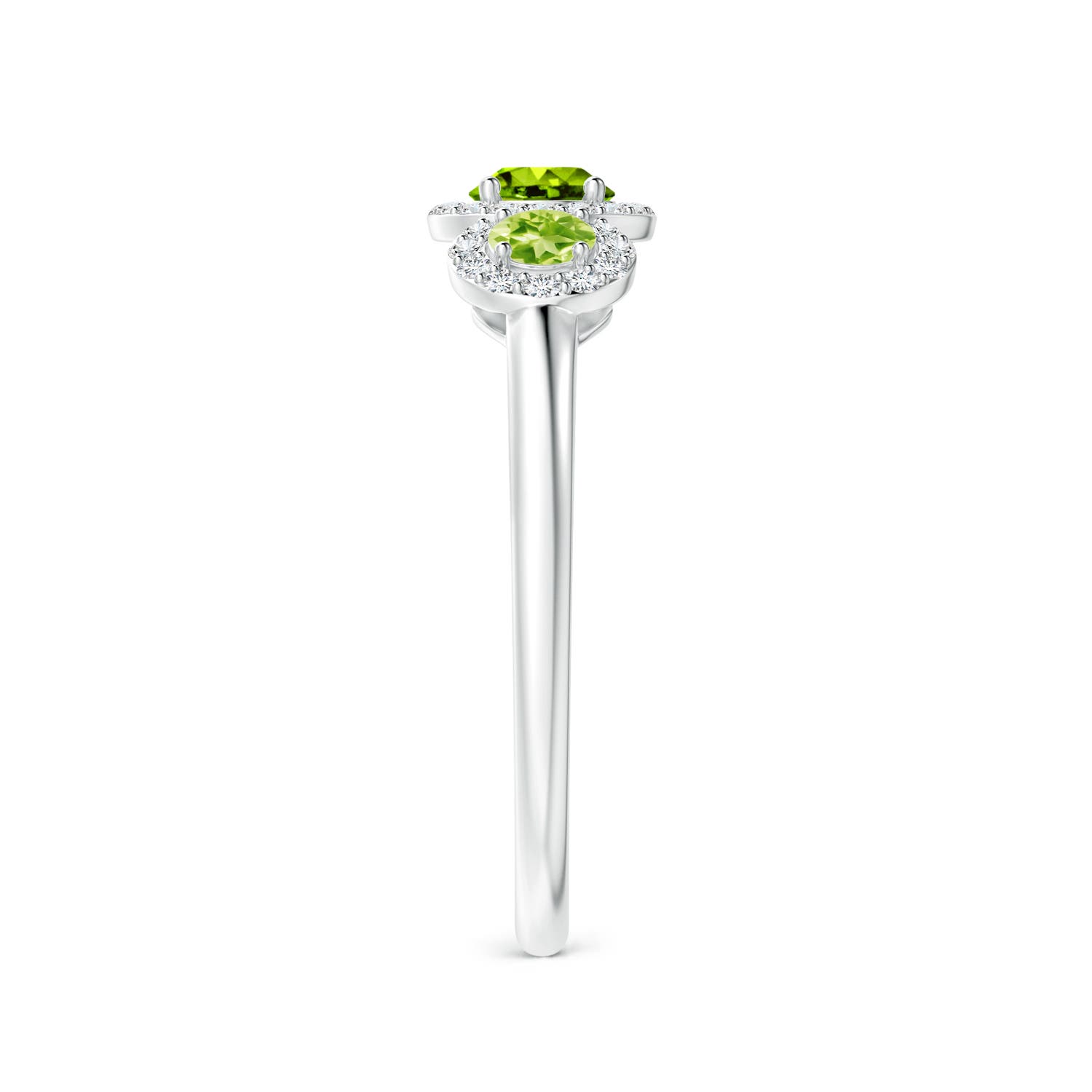 AAAA - Peridot / 0.81 CT / 14 KT White Gold