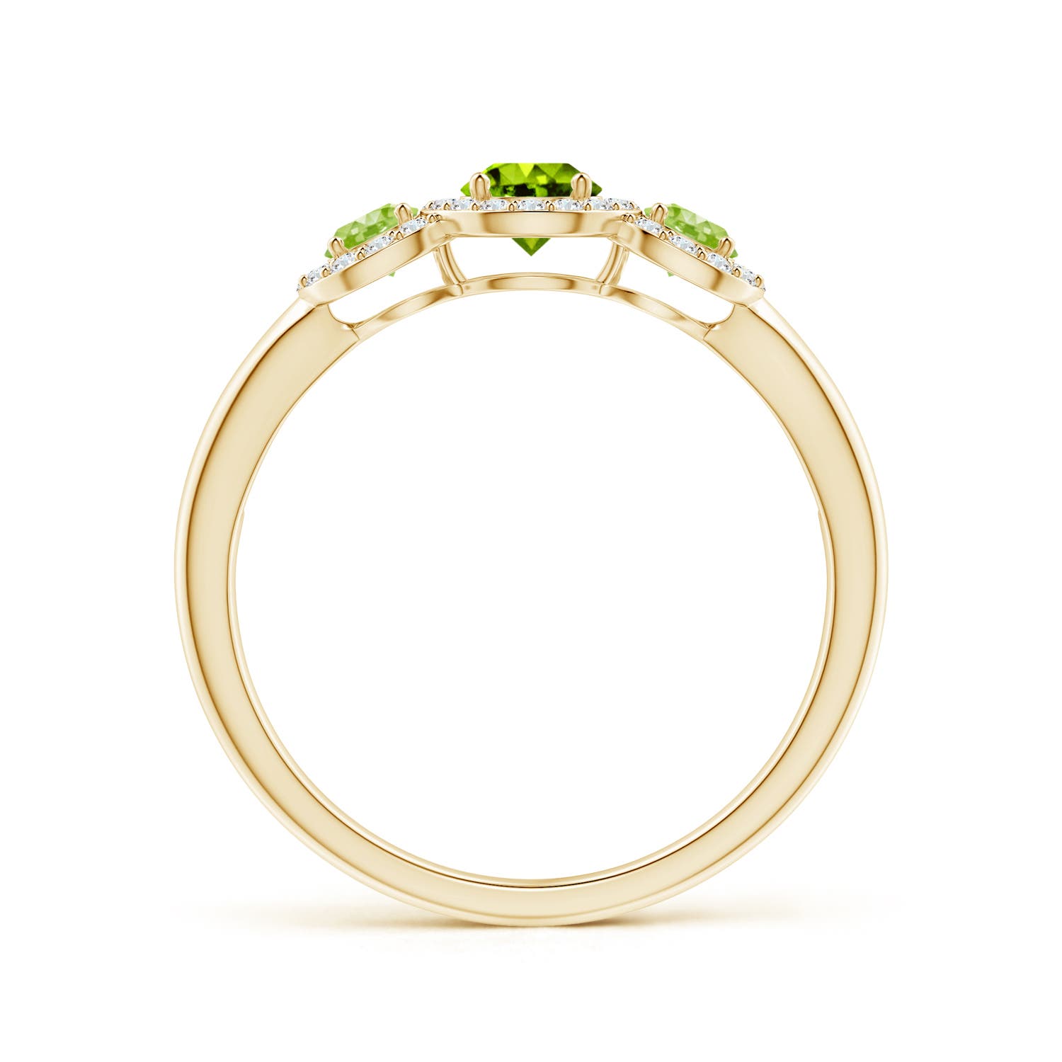 AAAA - Peridot / 0.81 CT / 14 KT Yellow Gold