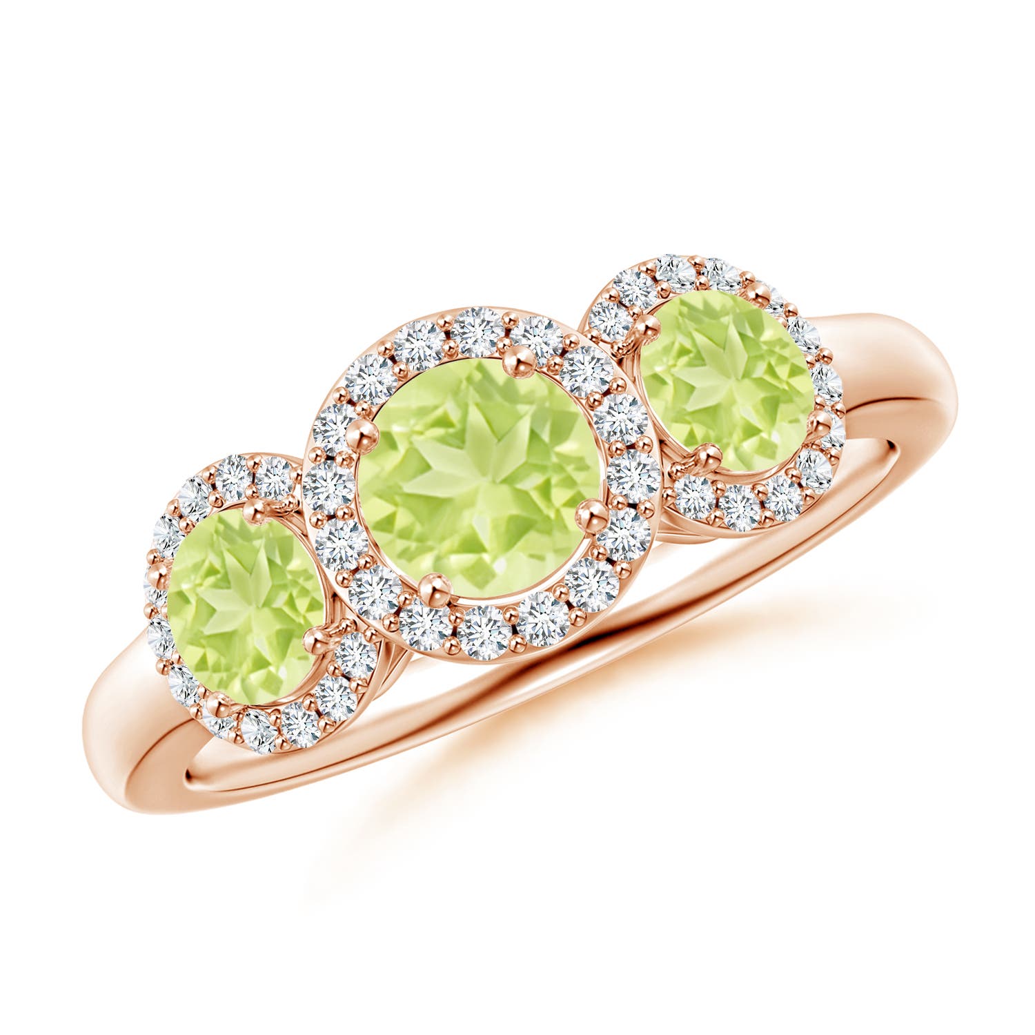 A - Peridot / 1.47 CT / 14 KT Rose Gold