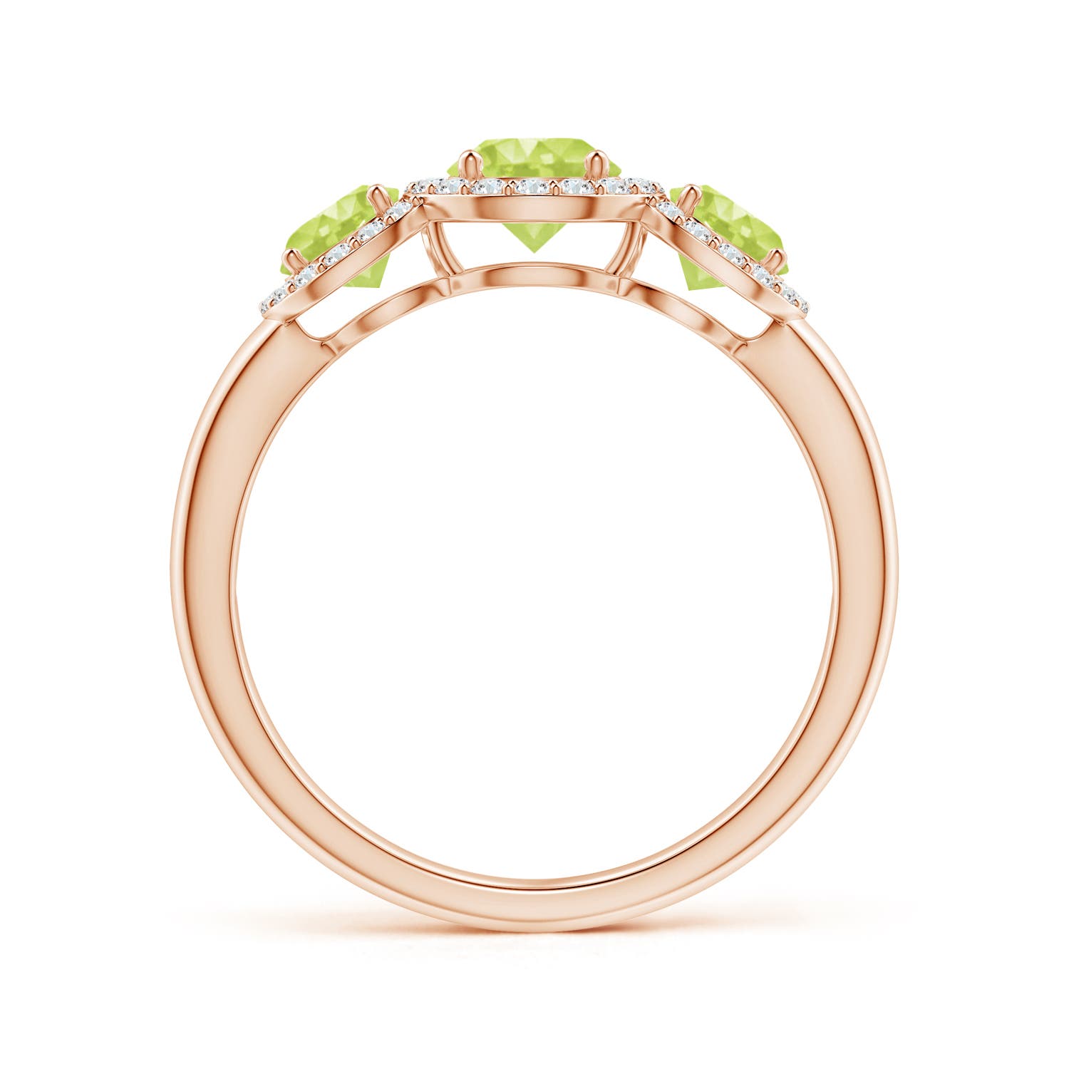 A - Peridot / 1.47 CT / 14 KT Rose Gold