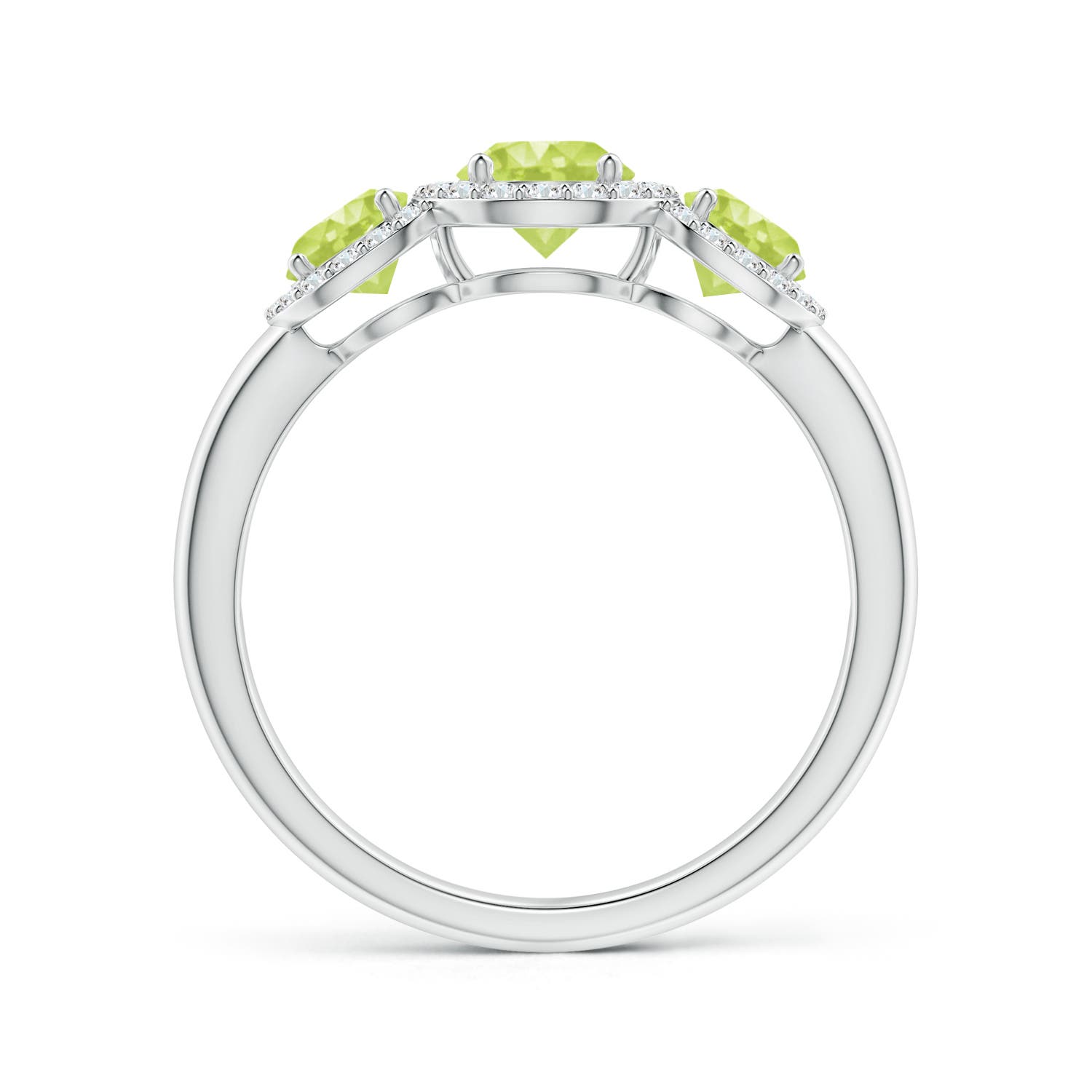 A - Peridot / 1.47 CT / 14 KT White Gold