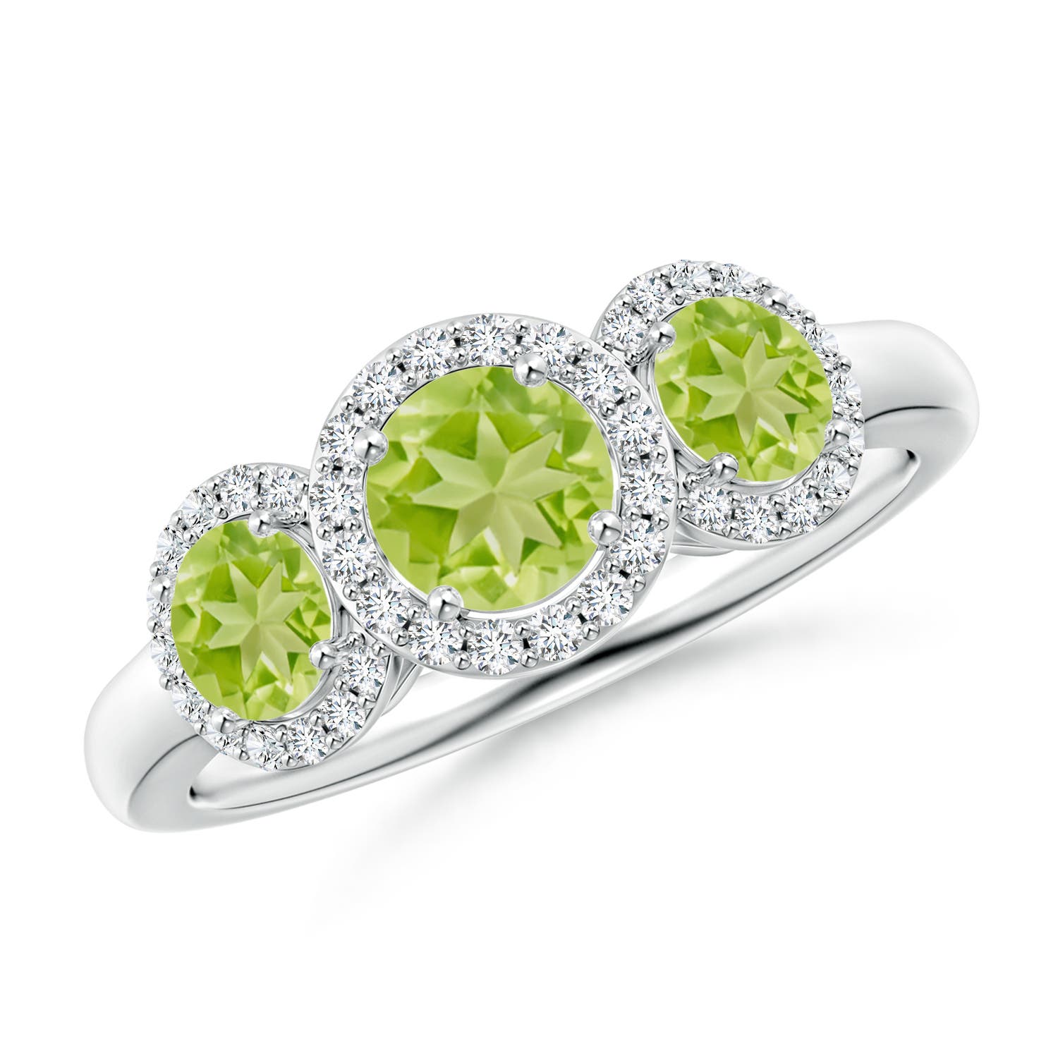 AA - Peridot / 1.47 CT / 14 KT White Gold