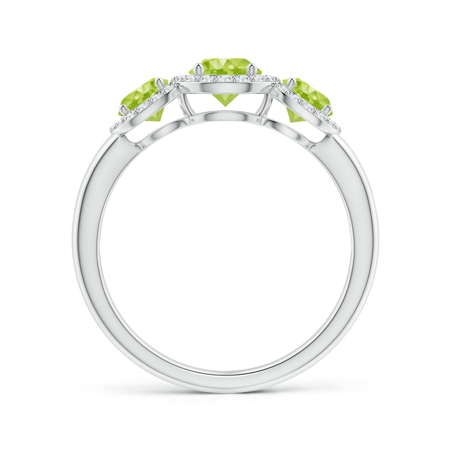 AA - Peridot / 1.47 CT / 14 KT White Gold