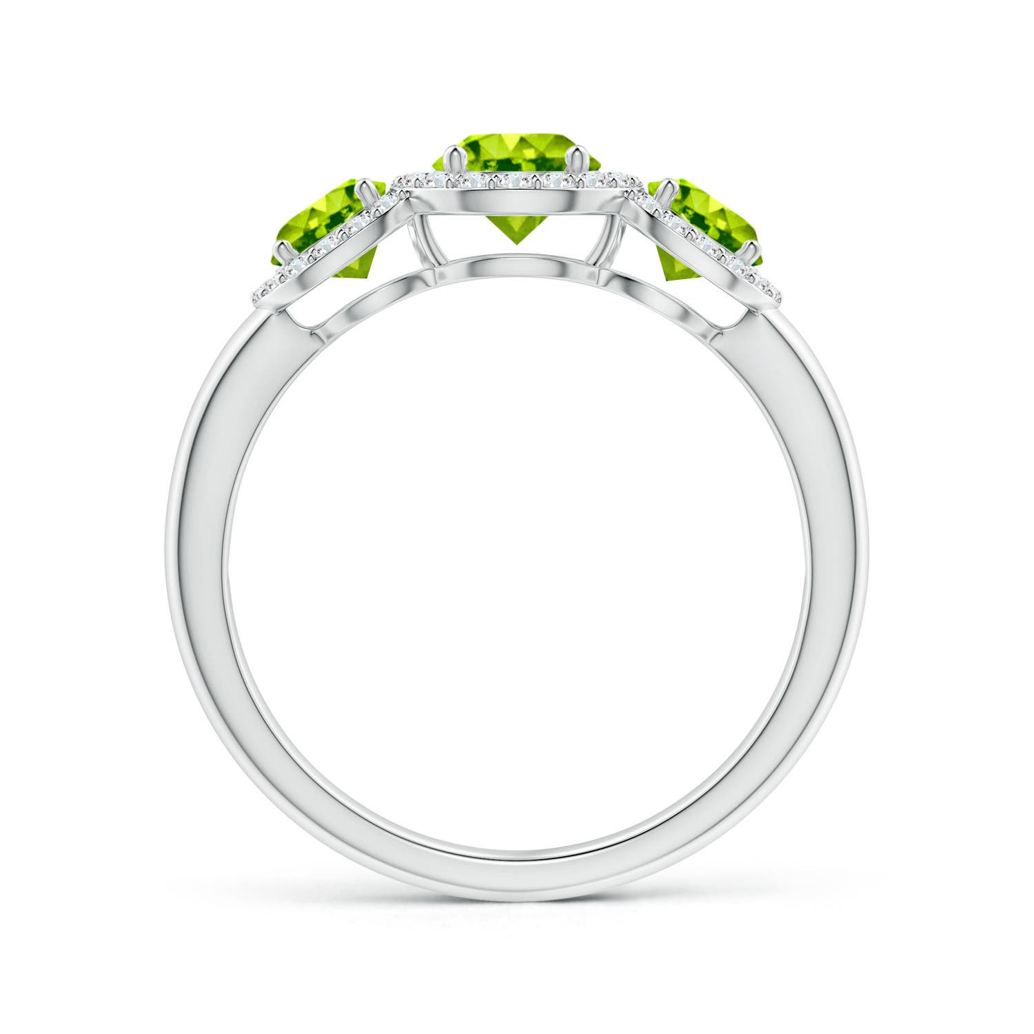 AAA - Peridot / 1.47 CT / 14 KT White Gold