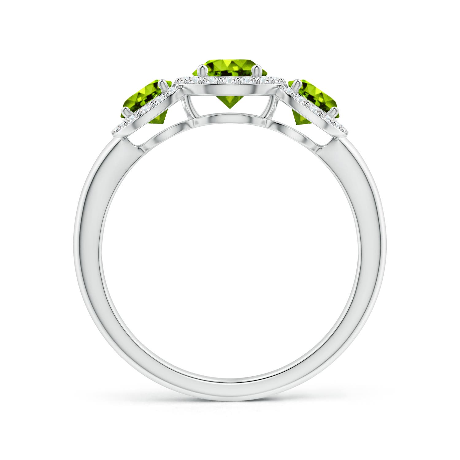 AAAA - Peridot / 1.47 CT / 14 KT White Gold