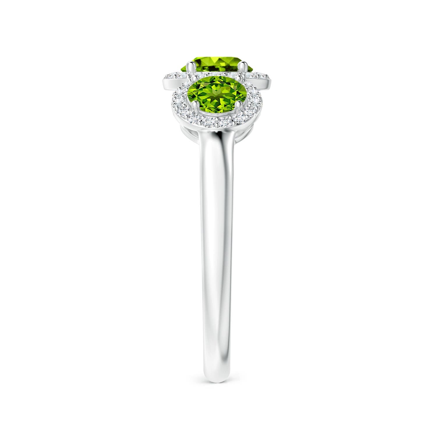 AAAA - Peridot / 1.47 CT / 14 KT White Gold