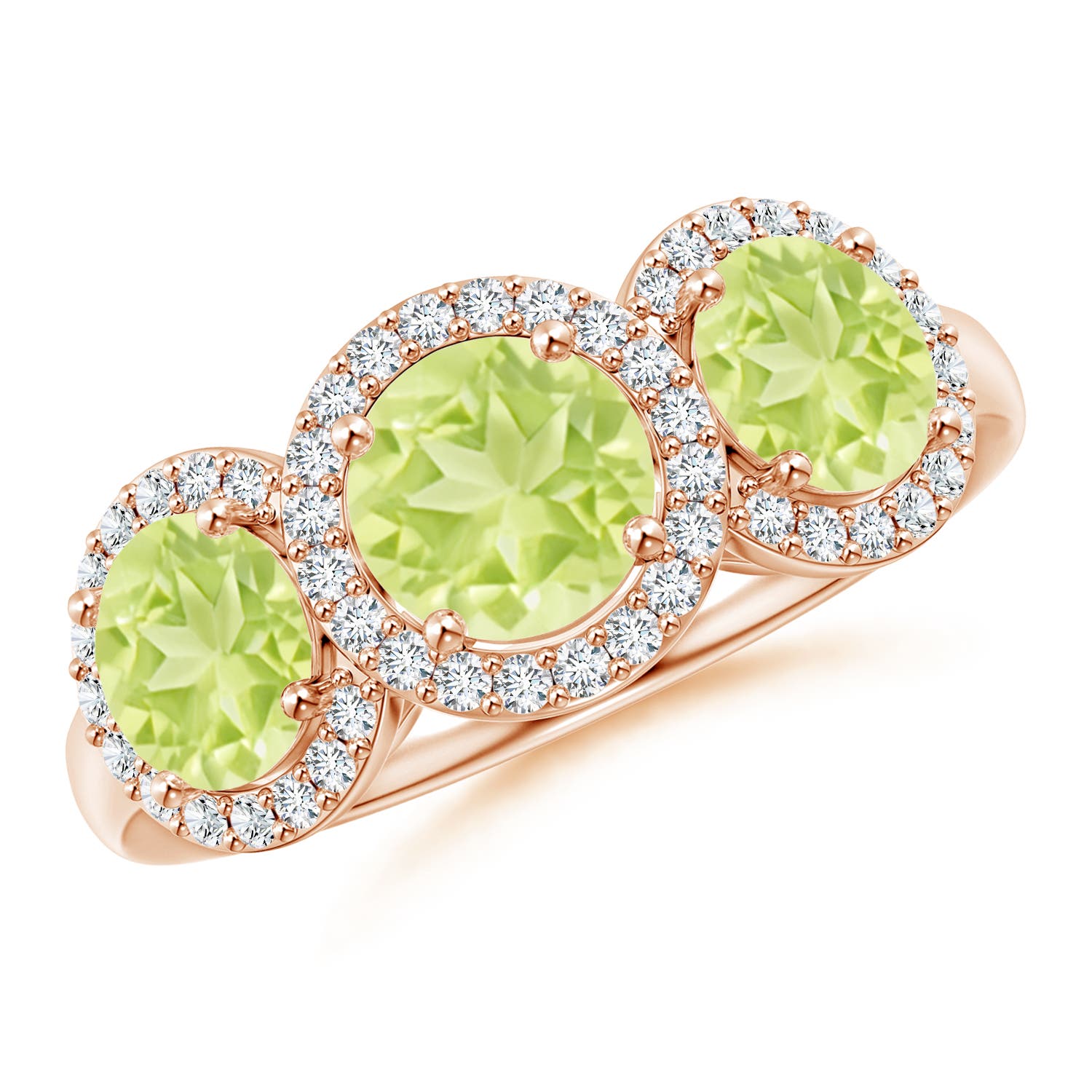 A - Peridot / 2.43 CT / 14 KT Rose Gold