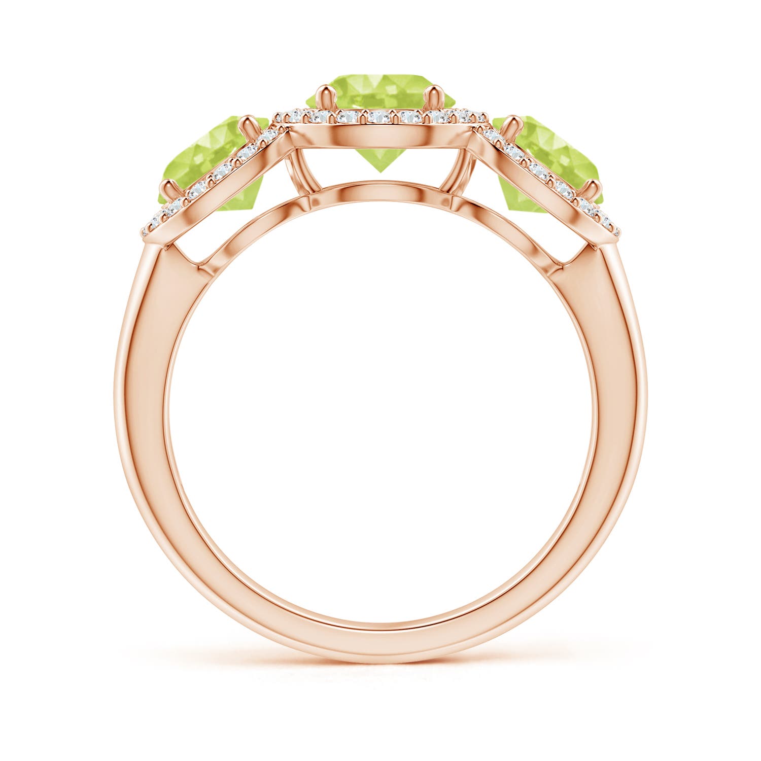 A - Peridot / 2.43 CT / 14 KT Rose Gold