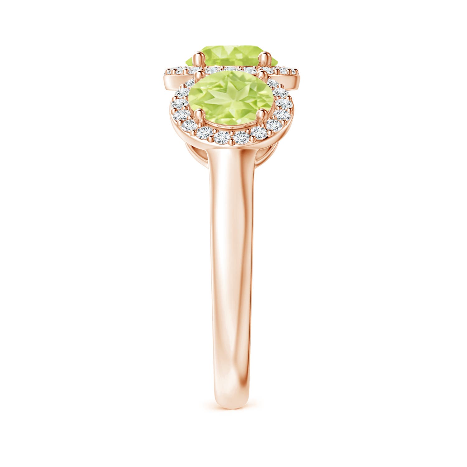 A - Peridot / 2.43 CT / 14 KT Rose Gold