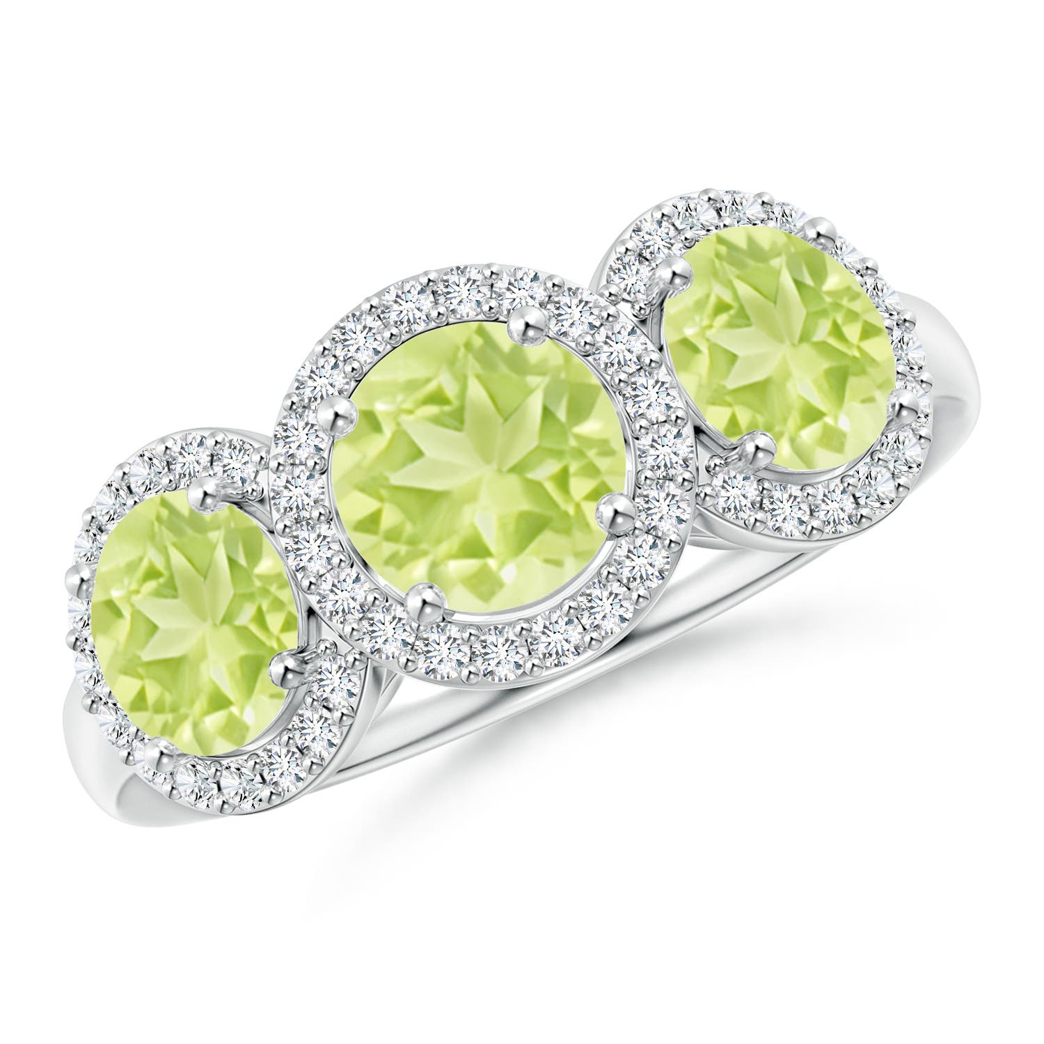 A - Peridot / 2.43 CT / 14 KT White Gold