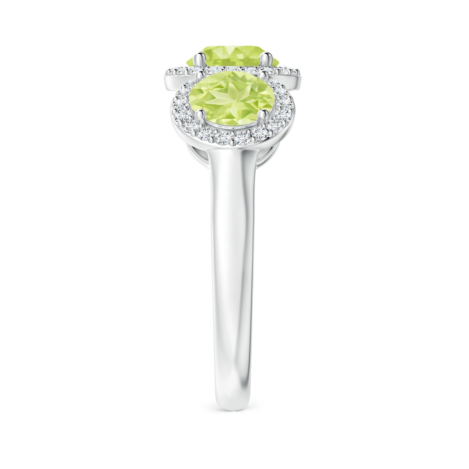 A - Peridot / 2.43 CT / 14 KT White Gold