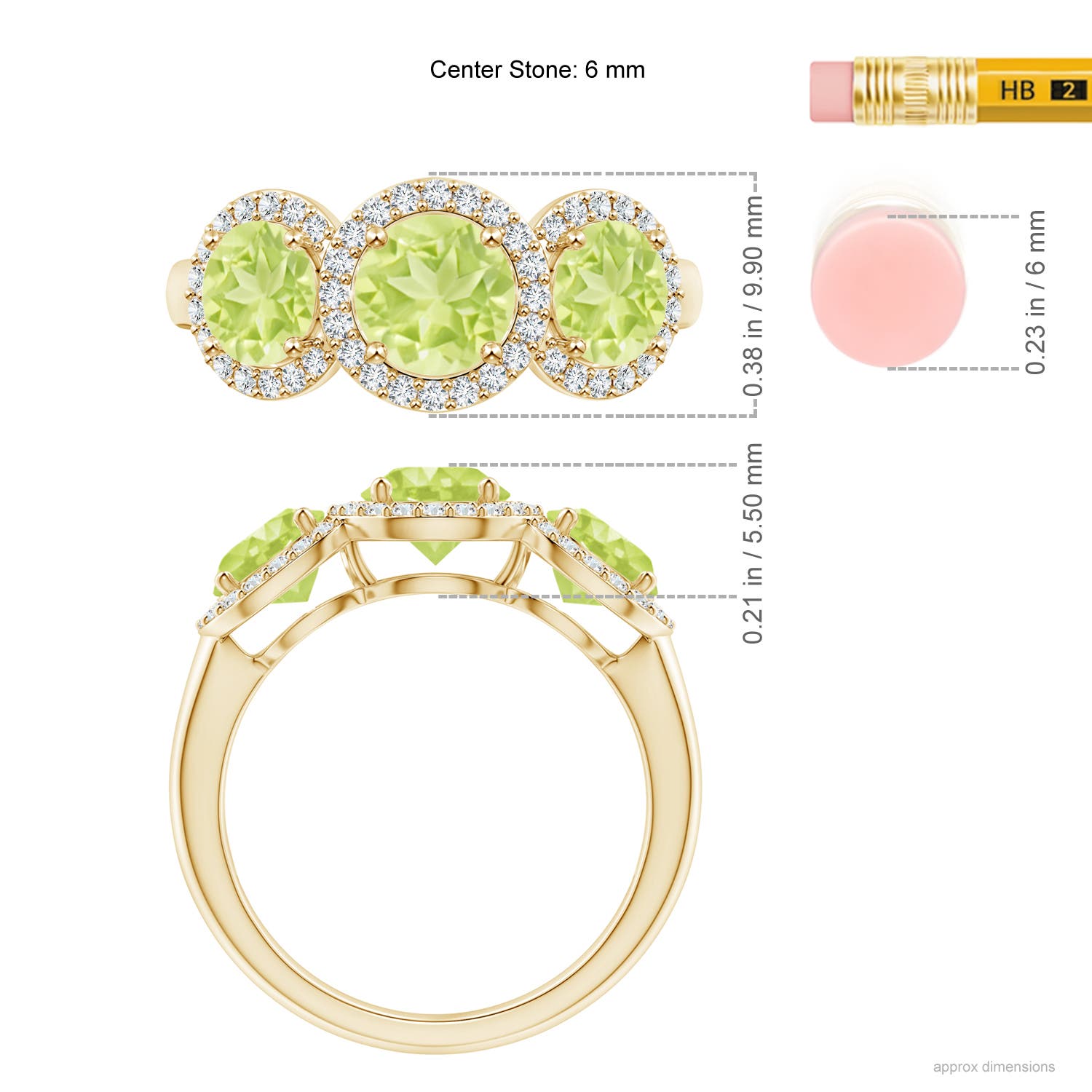 A - Peridot / 2.43 CT / 14 KT Yellow Gold