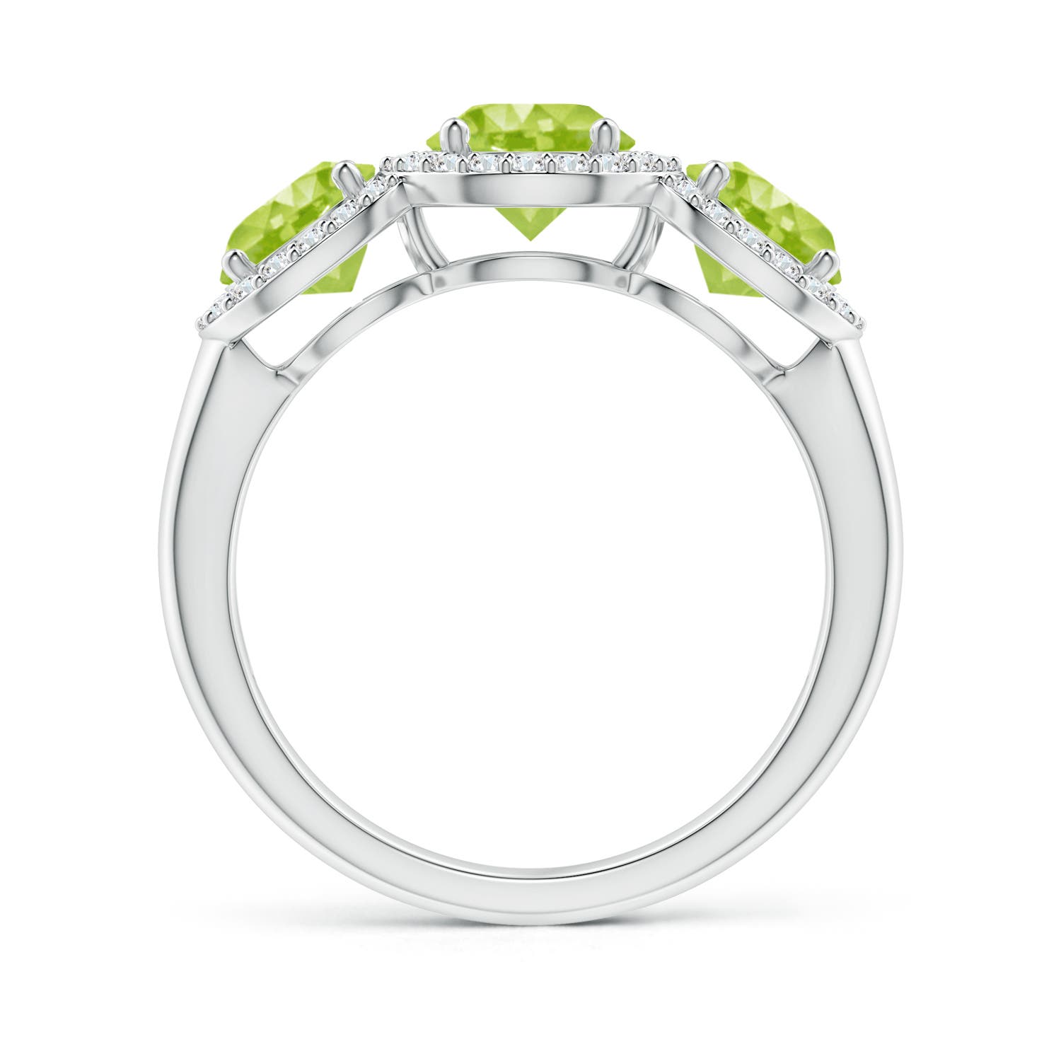 AA - Peridot / 2.43 CT / 14 KT White Gold