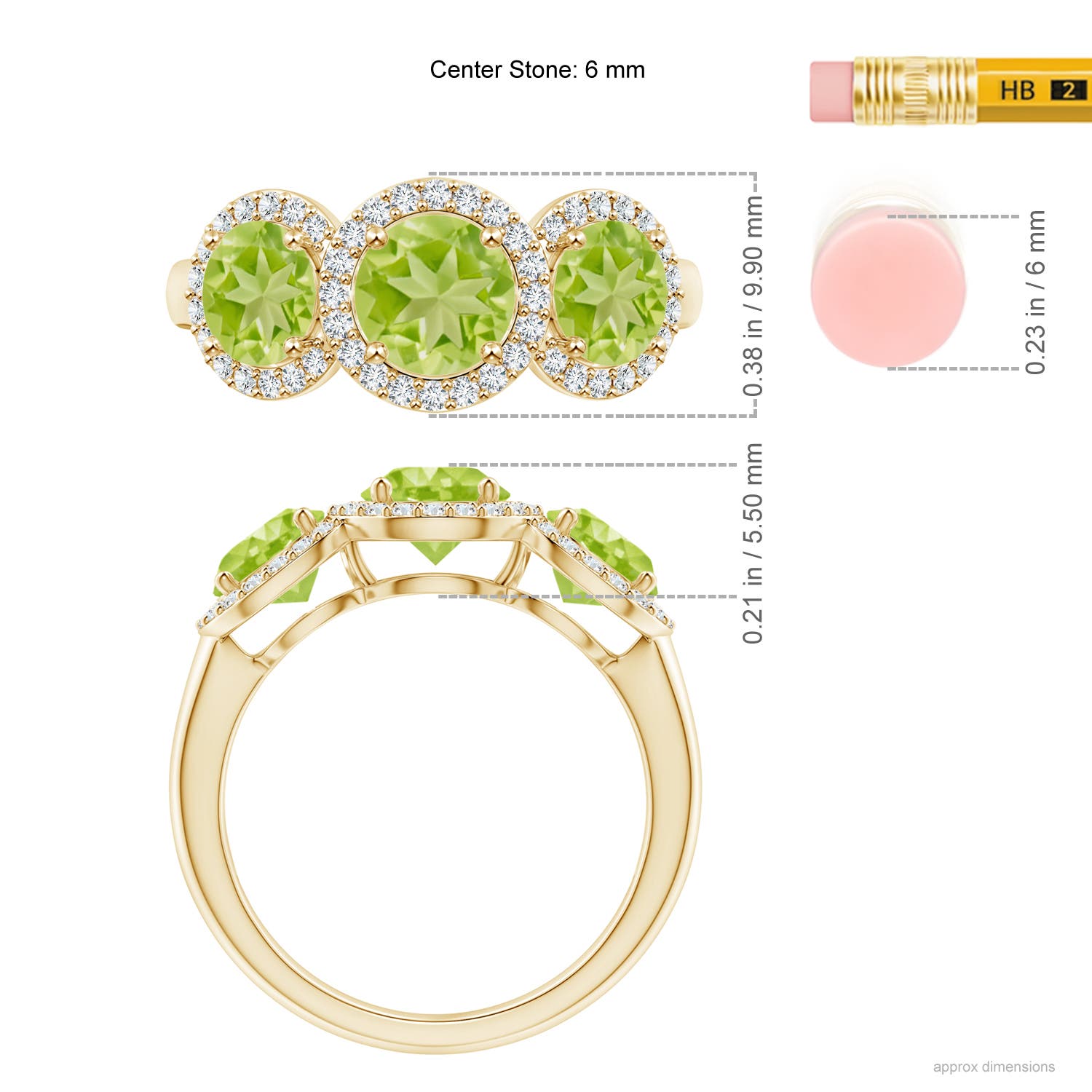 AA - Peridot / 2.43 CT / 14 KT Yellow Gold