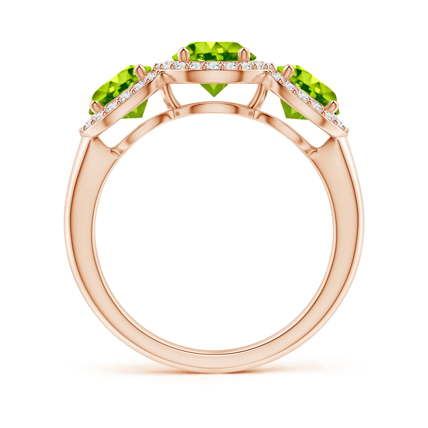 AAA - Peridot / 2.43 CT / 14 KT Rose Gold