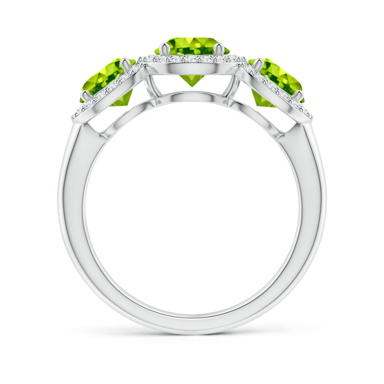 AAA - Peridot / 2.43 CT / 14 KT White Gold