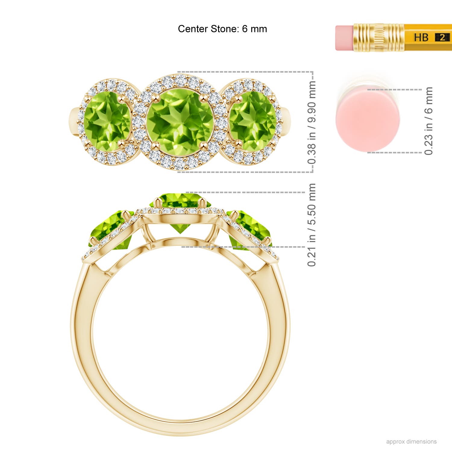 AAA - Peridot / 2.43 CT / 14 KT Yellow Gold