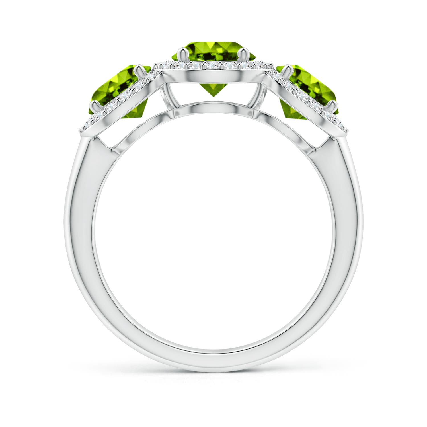 AAAA - Peridot / 2.43 CT / 14 KT White Gold