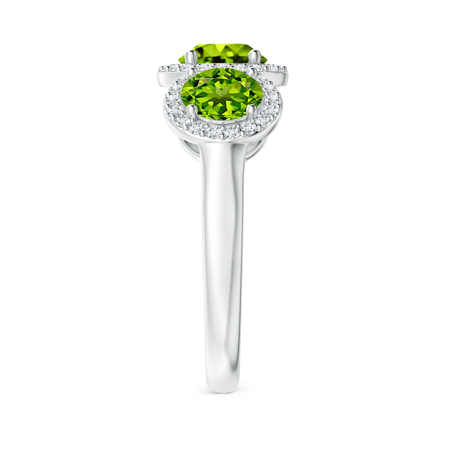 AAAA - Peridot / 2.43 CT / 14 KT White Gold