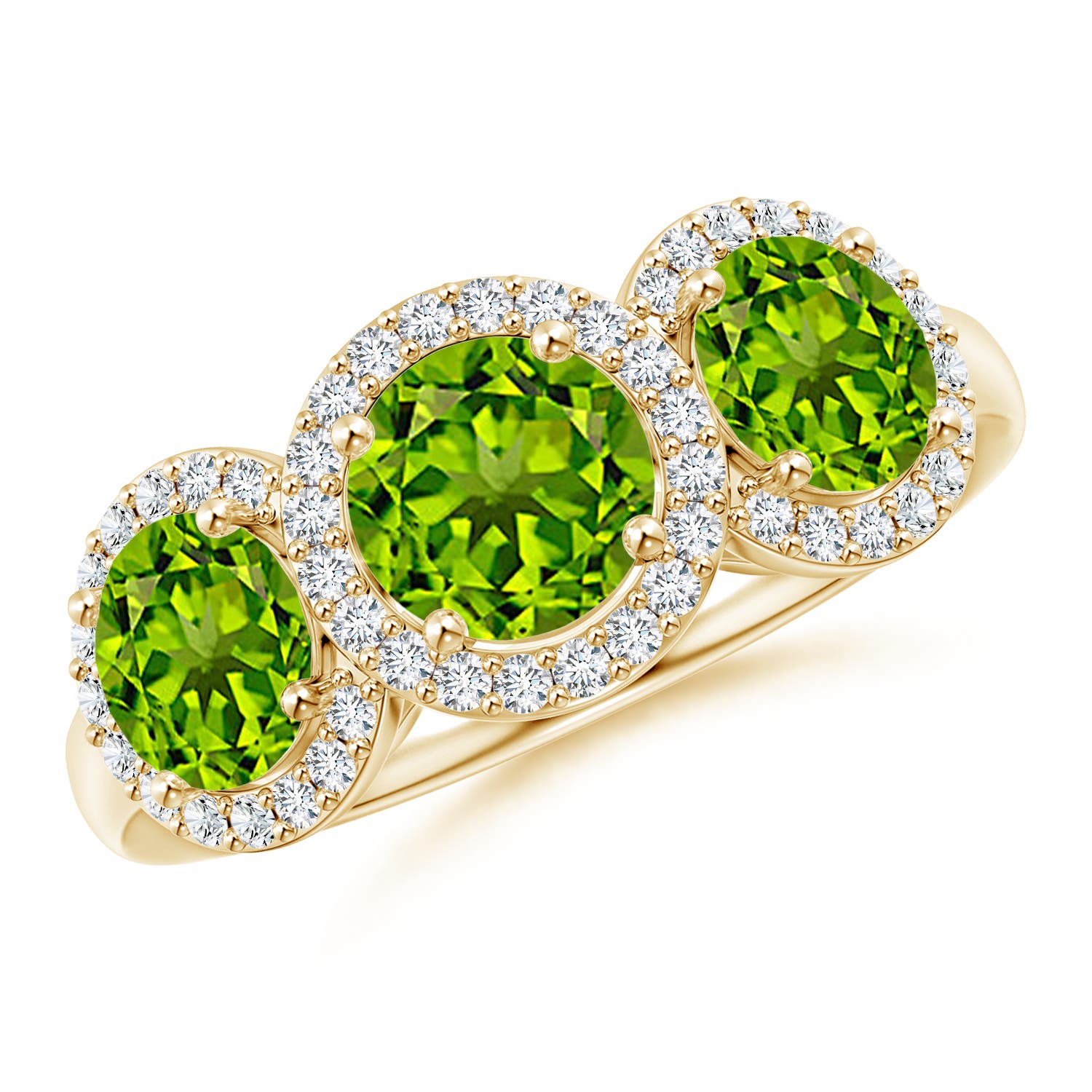 AAAA - Peridot / 2.43 CT / 14 KT Yellow Gold