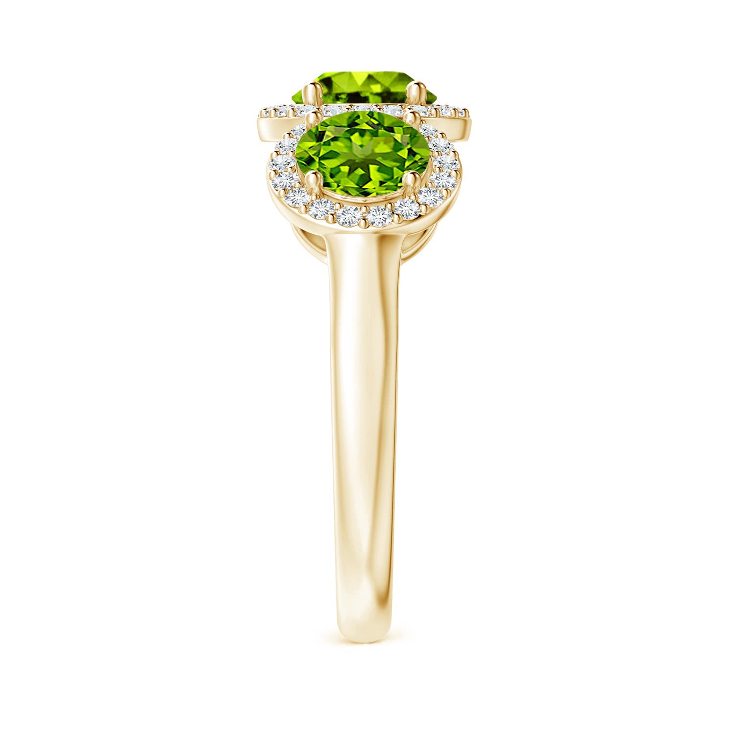 AAAA - Peridot / 2.43 CT / 14 KT Yellow Gold