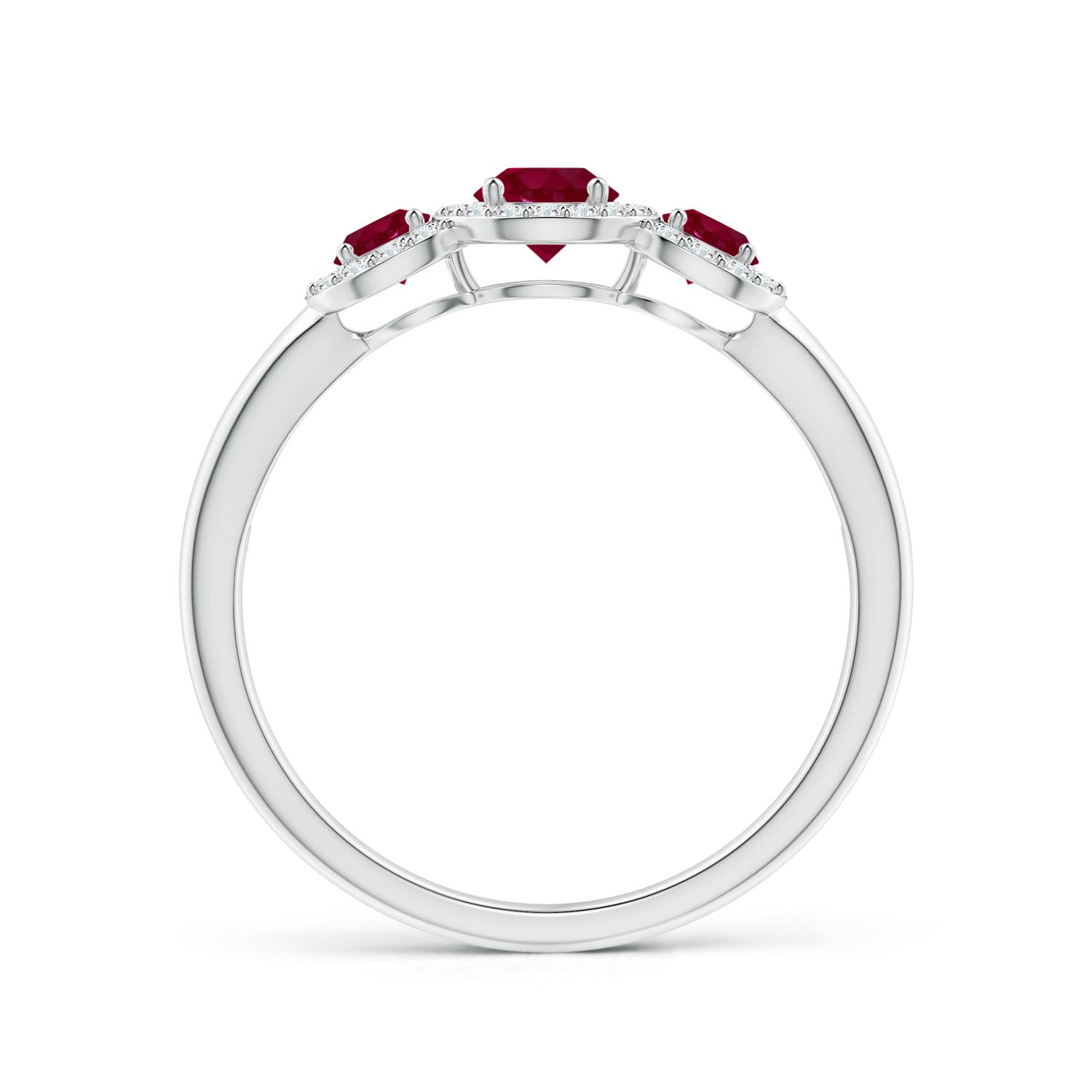 A - Ruby / 0.91 CT / 14 KT White Gold