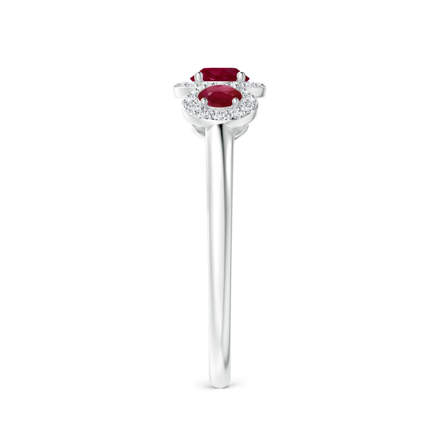 A - Ruby / 0.91 CT / 14 KT White Gold