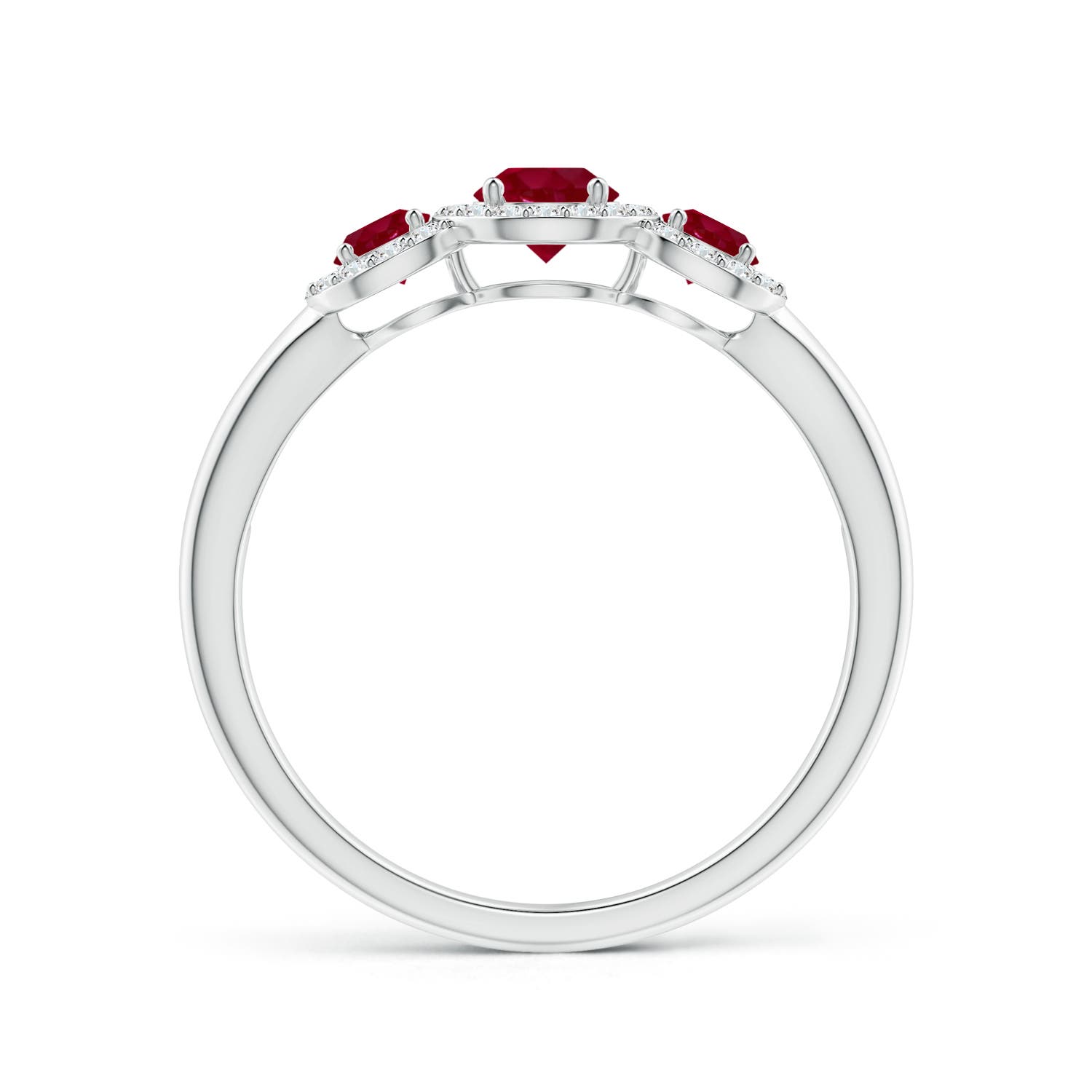 AA - Ruby / 0.91 CT / 14 KT White Gold