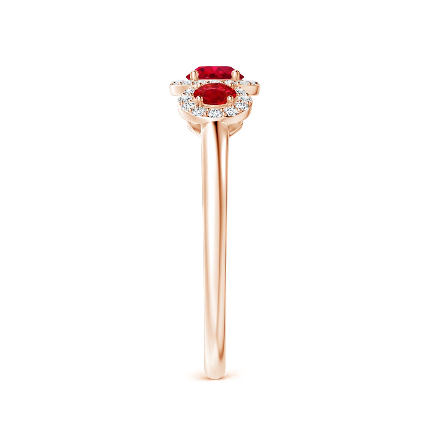 AAA - Ruby / 0.91 CT / 14 KT Rose Gold