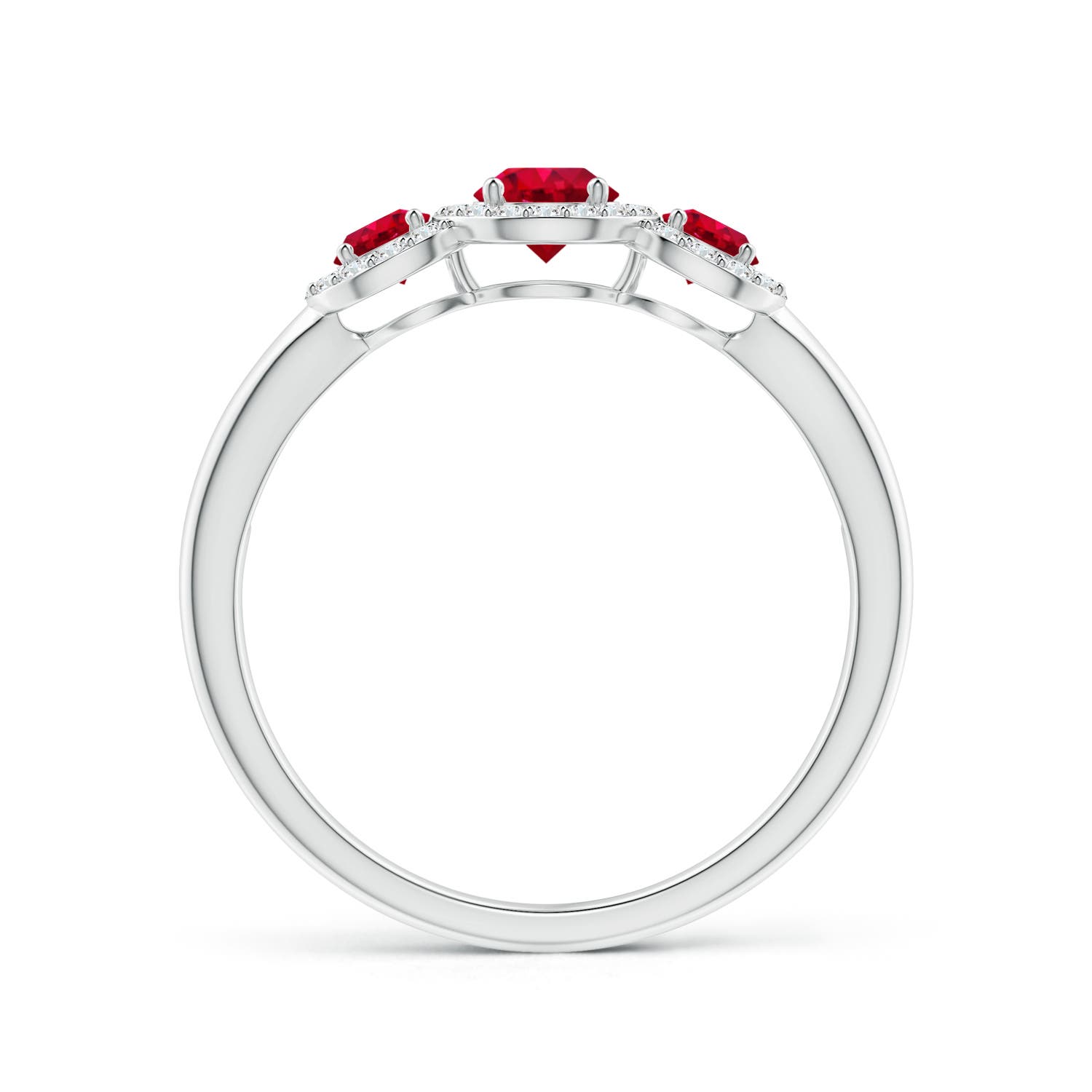 AAA - Ruby / 0.91 CT / 14 KT White Gold