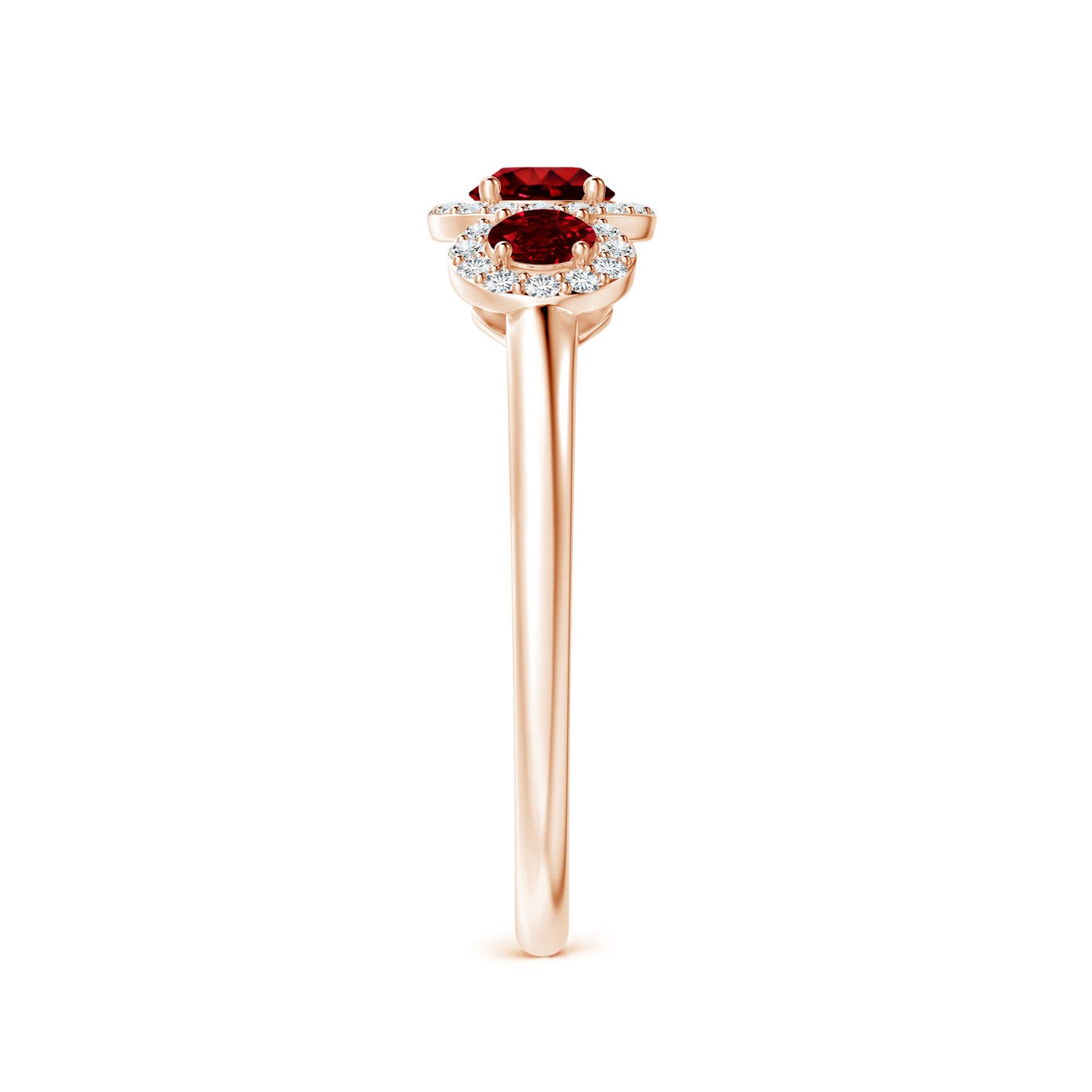 AAAA - Ruby / 0.91 CT / 14 KT Rose Gold