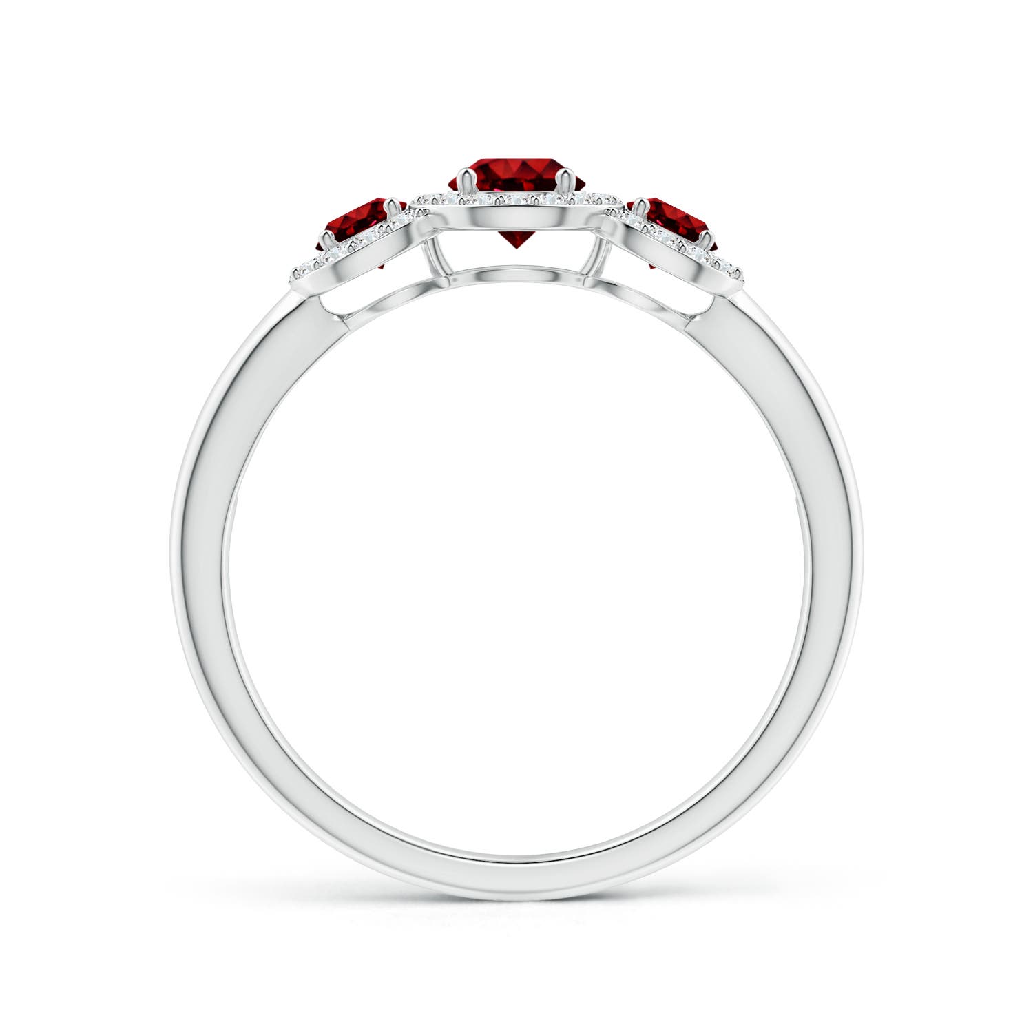 AAAA - Ruby / 0.91 CT / 14 KT White Gold