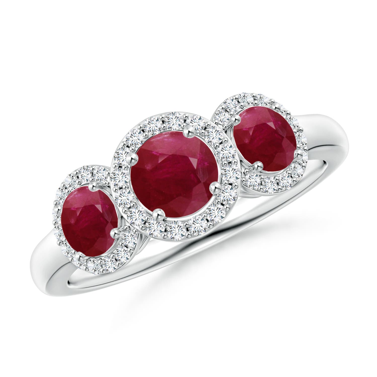 A - Ruby / 1.6 CT / 14 KT White Gold