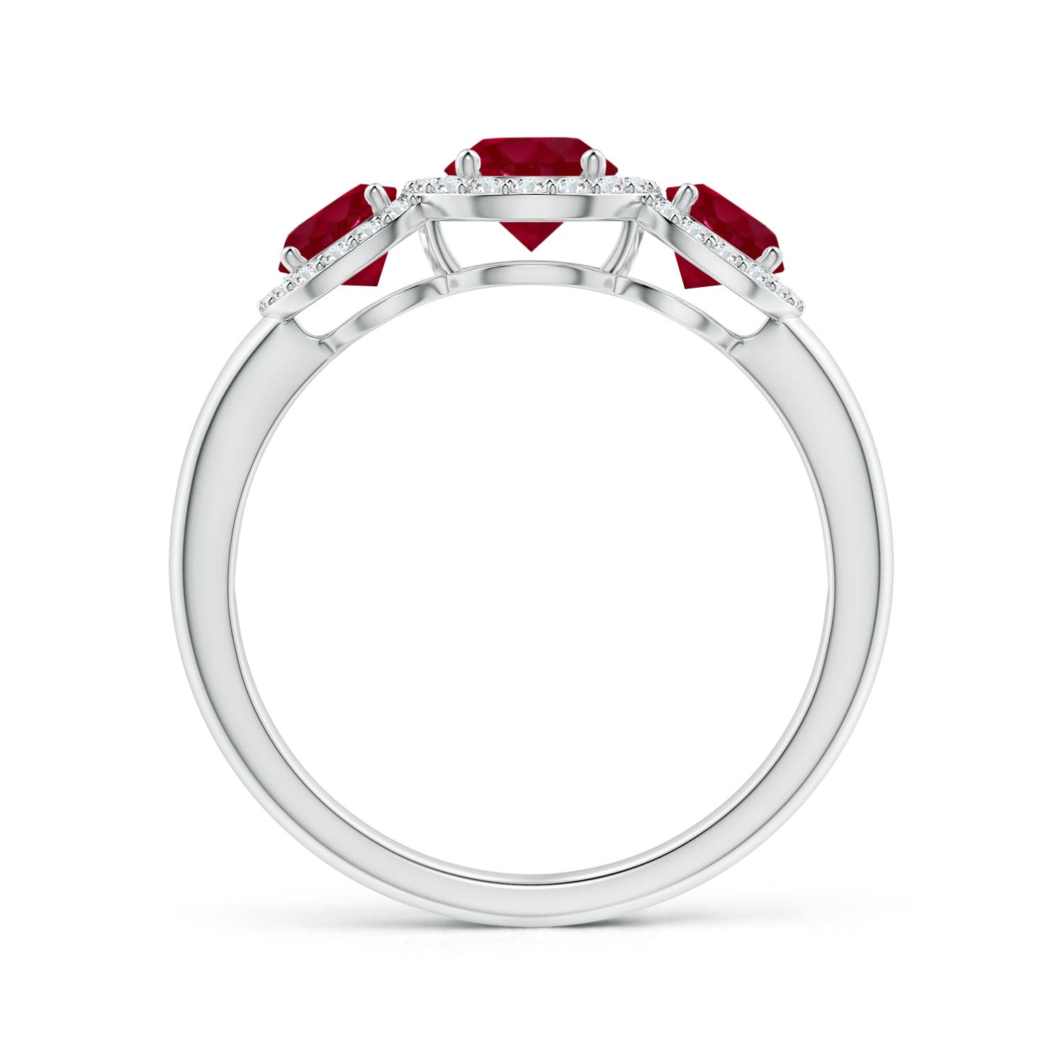 AA - Ruby / 1.6 CT / 14 KT White Gold