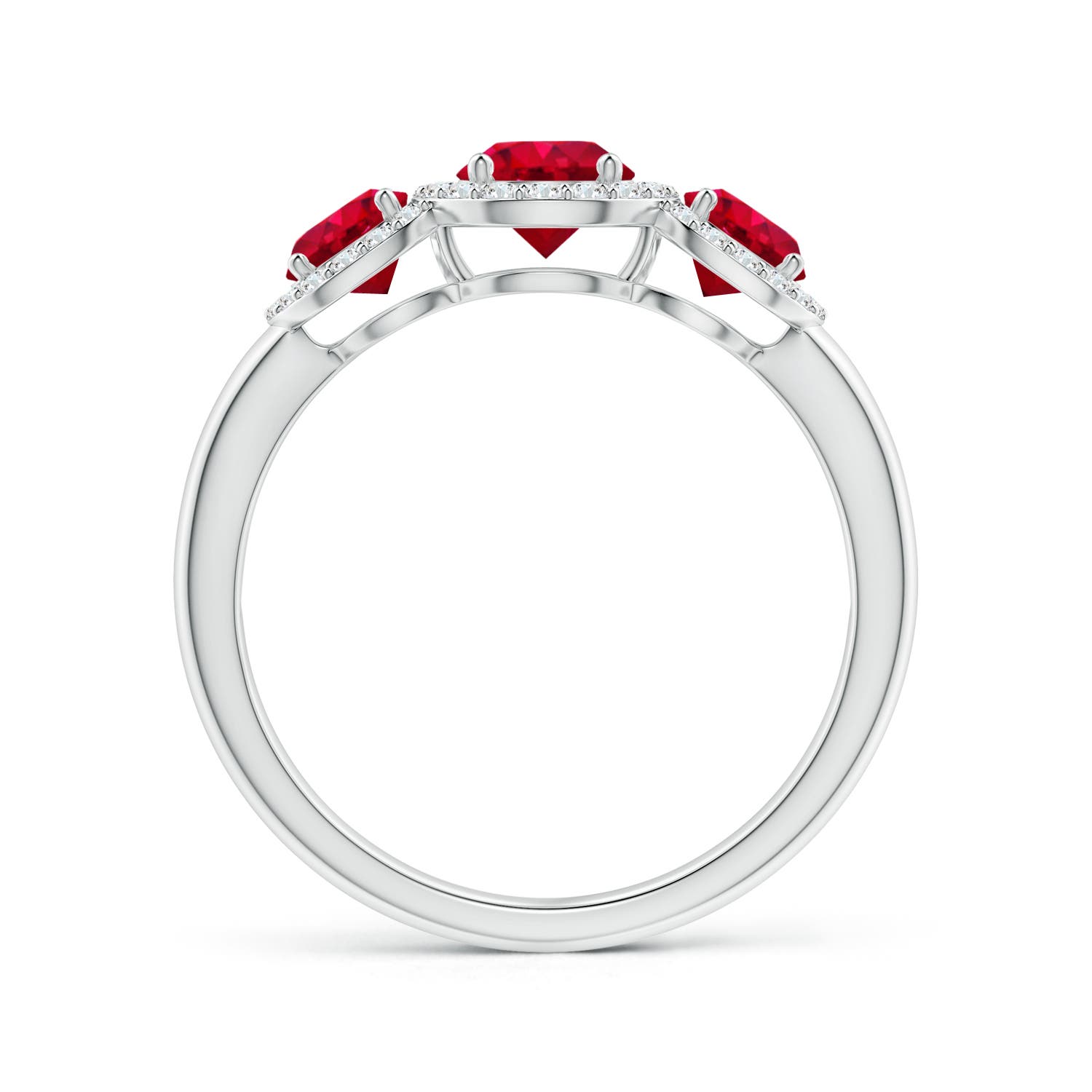 AAA - Ruby / 1.6 CT / 14 KT White Gold