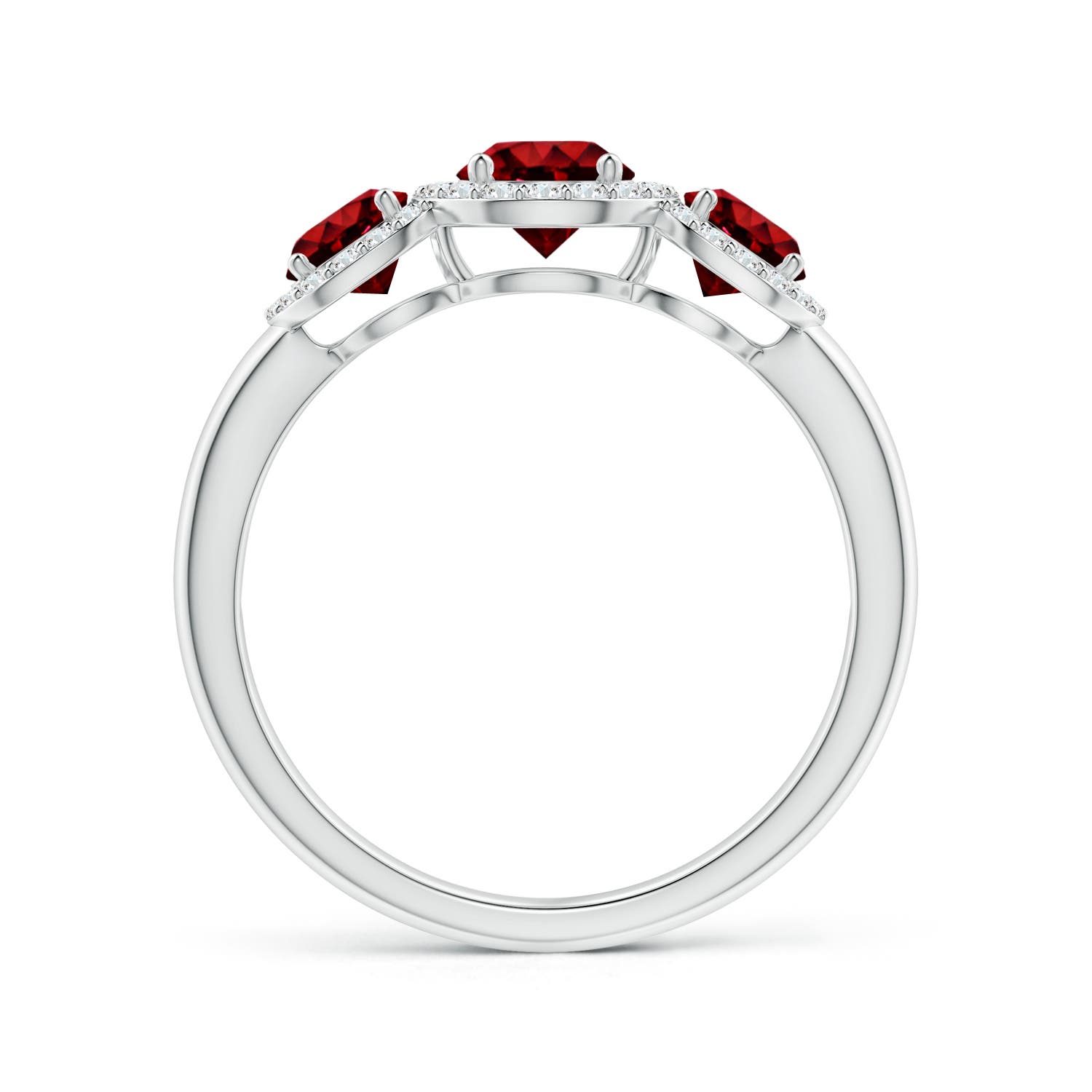 AAAA - Ruby / 1.6 CT / 14 KT White Gold