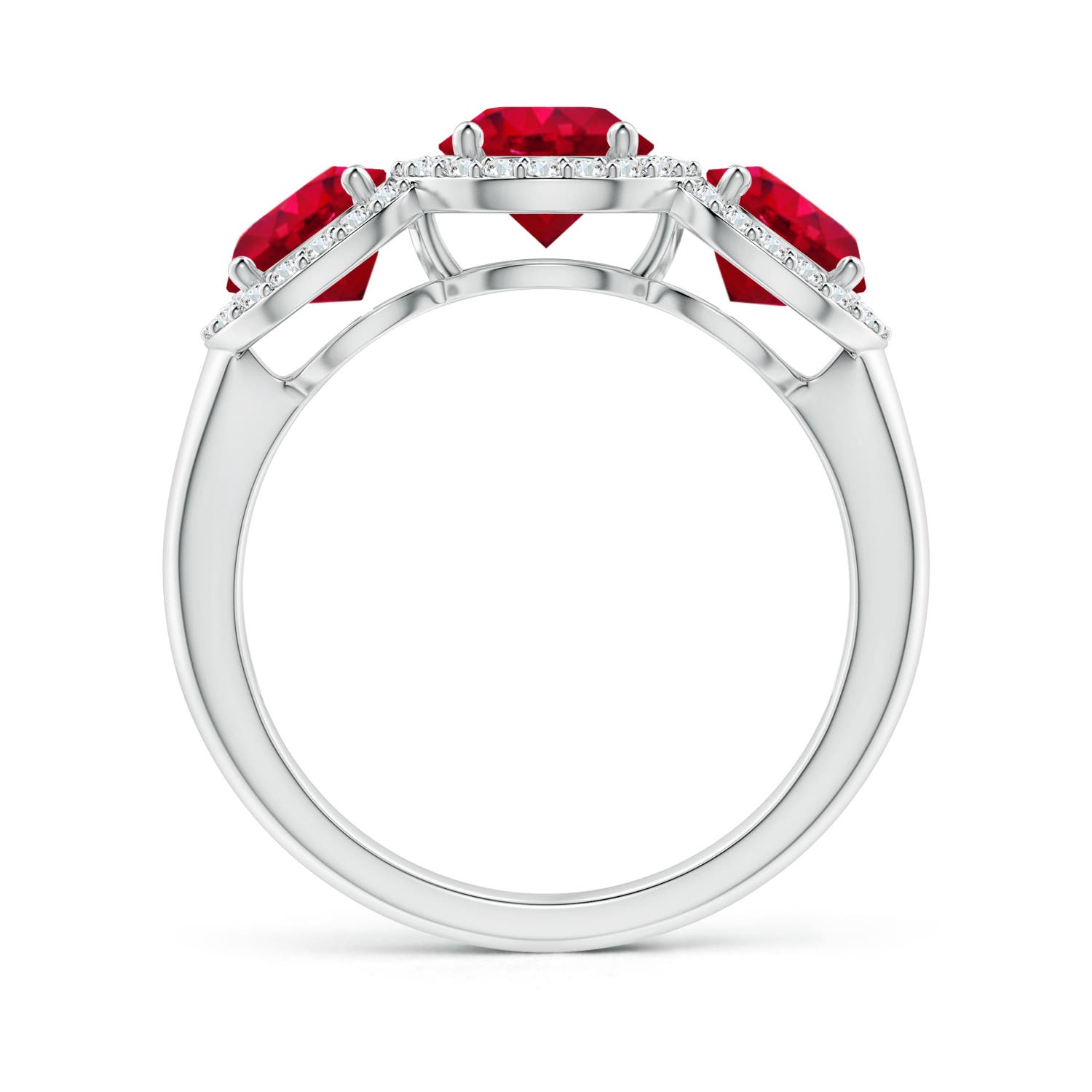 AAA - Ruby / 2.58 CT / 14 KT White Gold