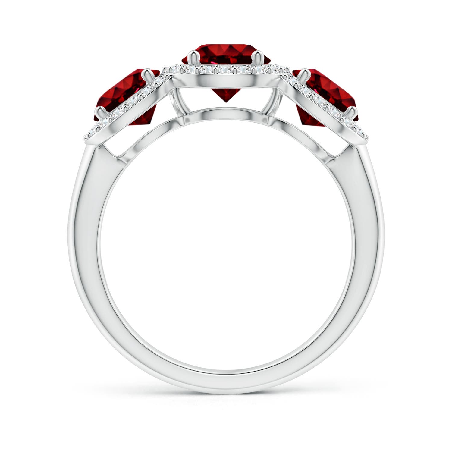 AAAA - Ruby / 2.58 CT / 14 KT White Gold