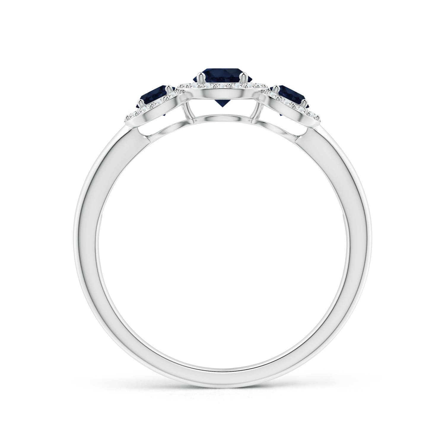 A - Blue Sapphire / 0.88 CT / 14 KT White Gold