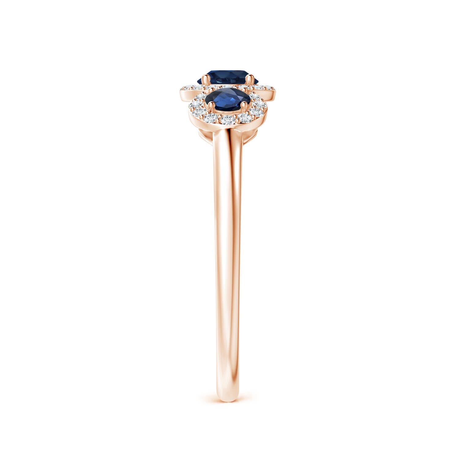 AA - Blue Sapphire / 0.88 CT / 14 KT Rose Gold